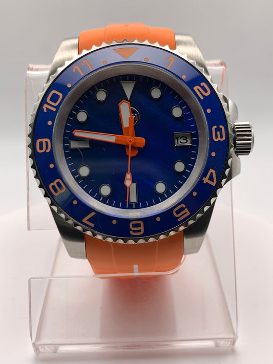 Beacon. 41mm stainless steel case.  Sapphire crystal. Seiko NH35.