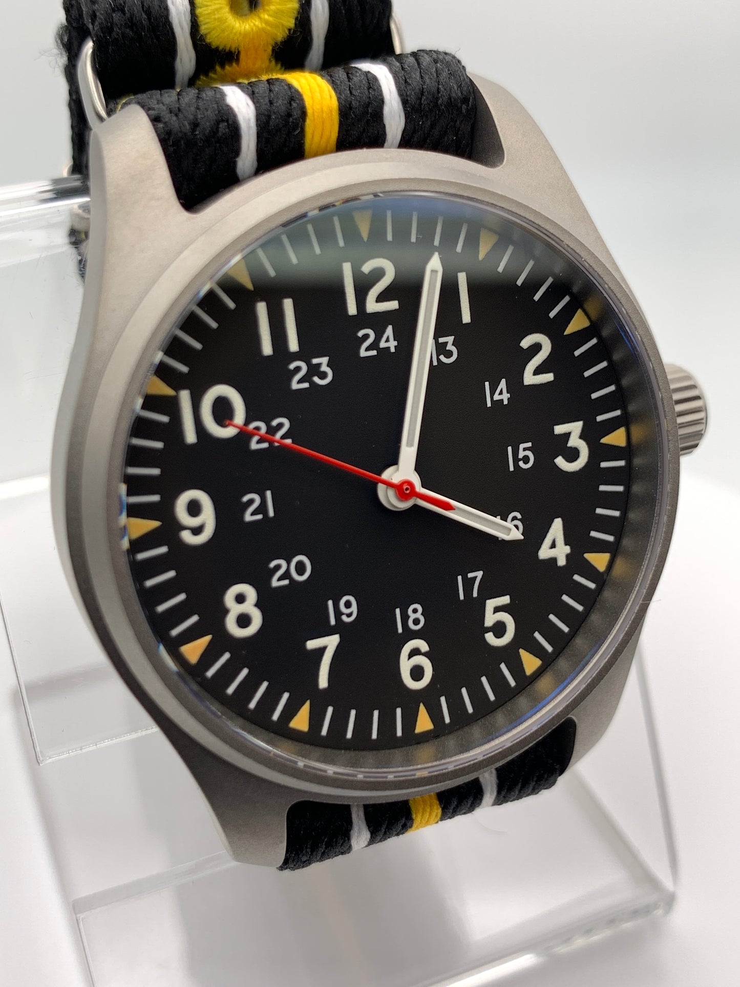 Titanium Field Watch. 39mm. Miyota 2039 Quartz.