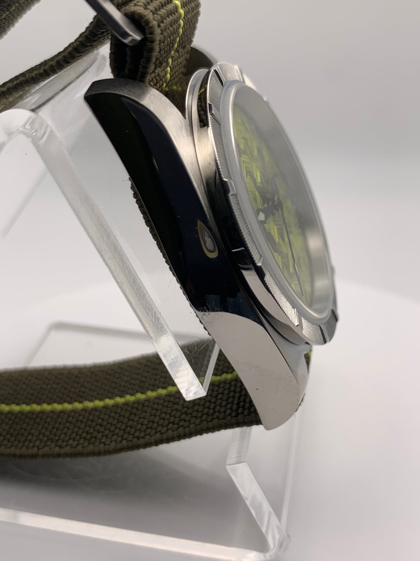 Moss Man. 38mm Engine turned stainless steel case. Sapphire crystal. Seiko NH38.