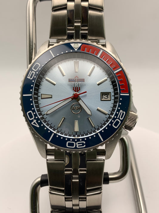 TRT - client custom. 42mm stainless steel cushion case. Sapphire crystal. Seiko NH35.