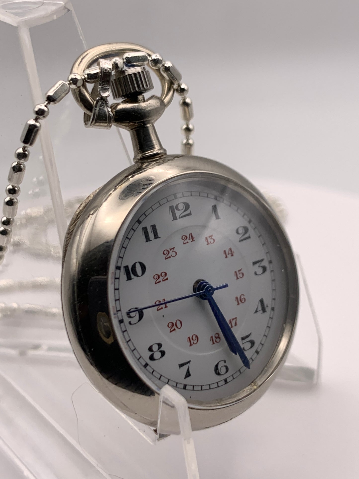 Amuse-bouche III.  Pendant / necklace watch. 30mm Argentan case. Sapphire crystal. Miyota 2036. 24” chain.