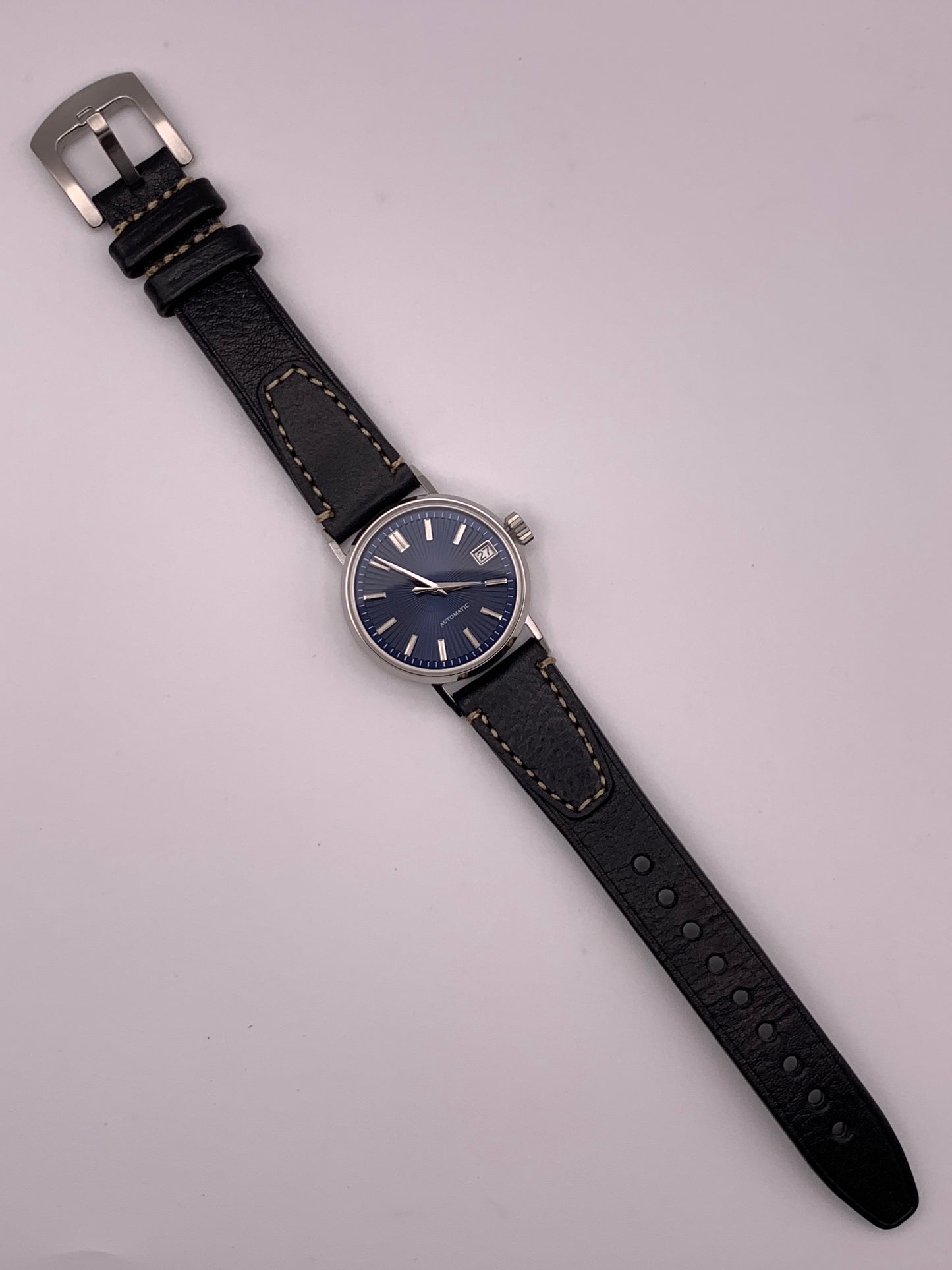 Vanishing Point. 33mm minimalist stainless steel case. Sapphire crystal. Seiko NH35.