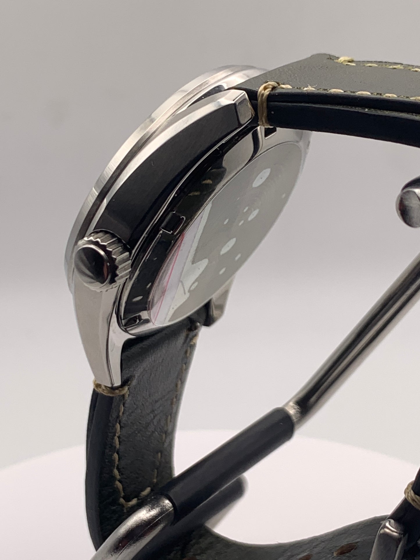 Mustachio. 38mm Stainless steel.  Sapphire crystal with AR. Seiko NH38.