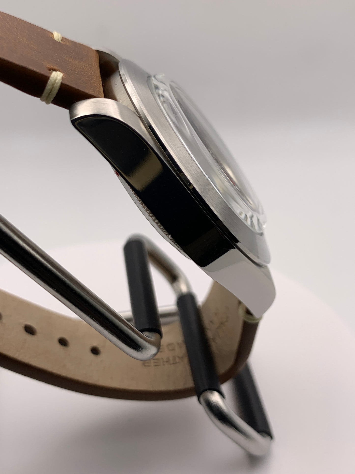 Skillset. Client custom. 40mm Brushed stainless steel case. Double dome mineral glass with AR. Seiko NH35.