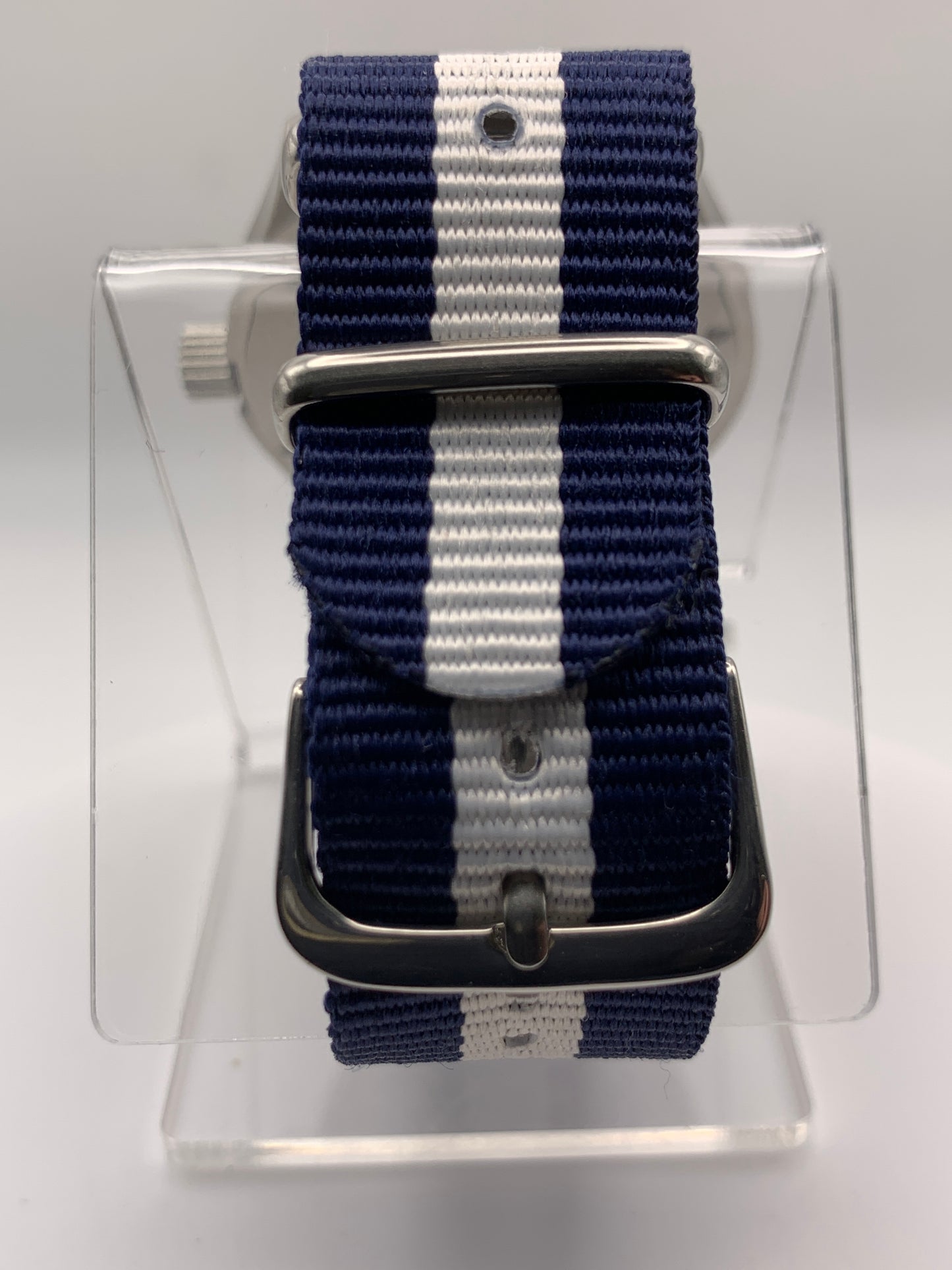Cloth & Steel. 38mm brushed stainless steel. Ornate dial. Sapphire crystal. Seiko NH38