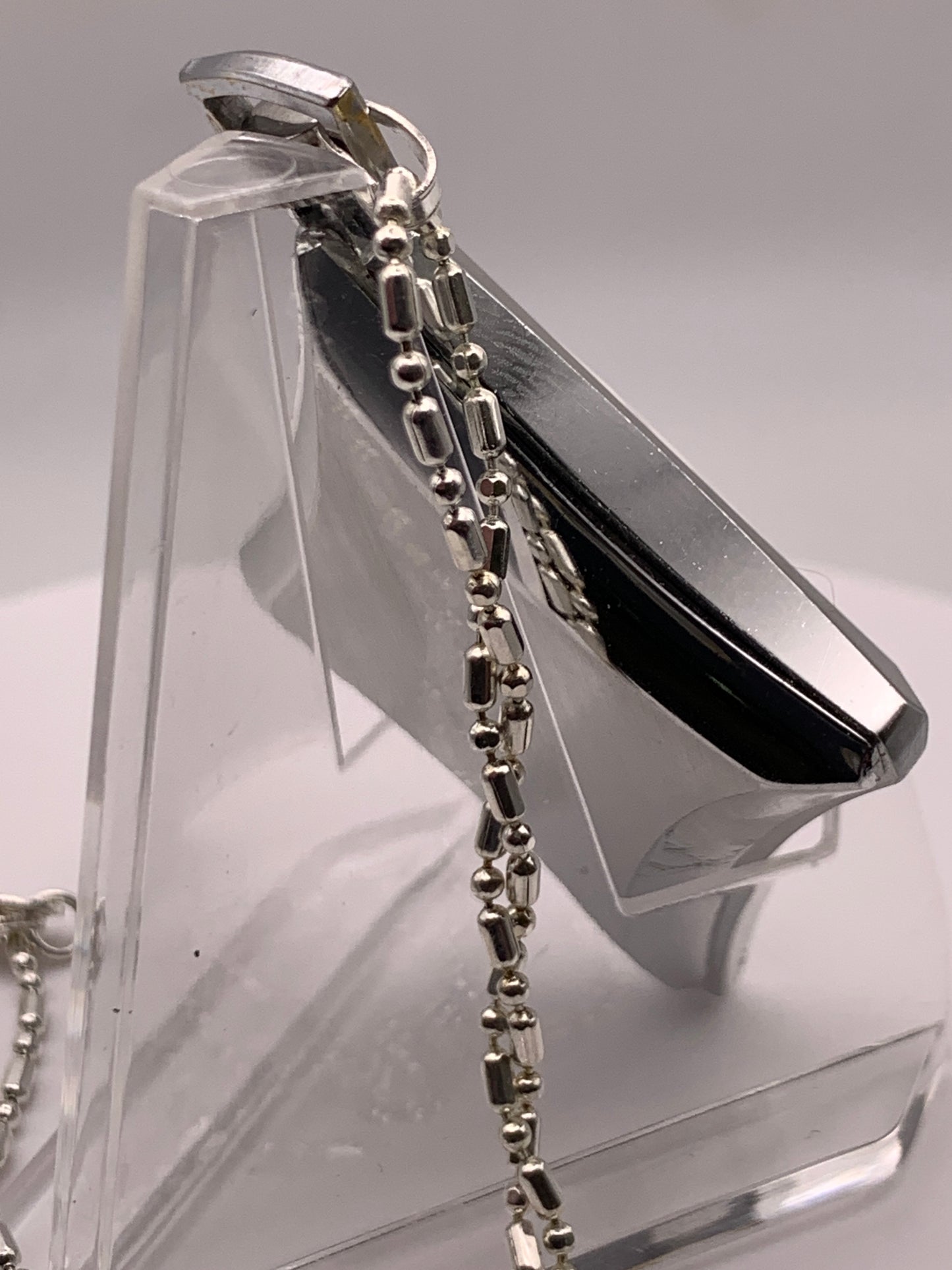 In The Rough. Necklace watch. Domed acrylic crystal. Miyota Super 2035 quartz movement.