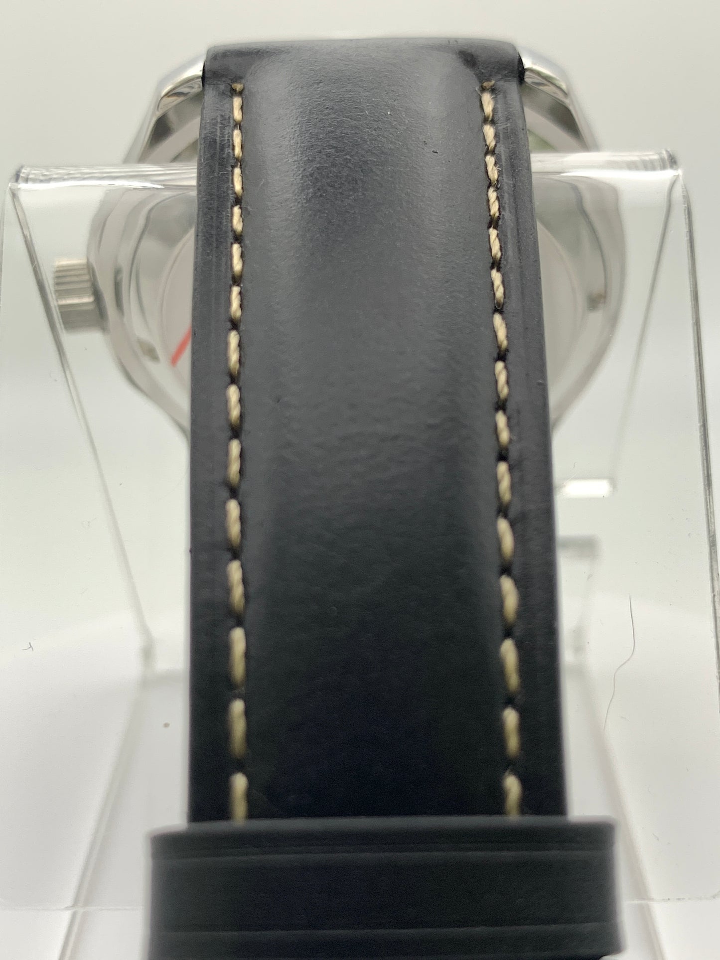 40mm Silver on silver dress watch.