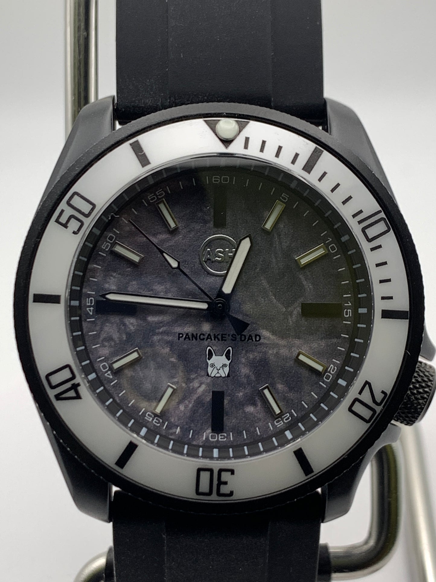 Jason Tribute #1 - 40mm PVD coated stainless steel. Sapphire crystal. Custom dial. Seiko NH38. 5 straps pictured included.