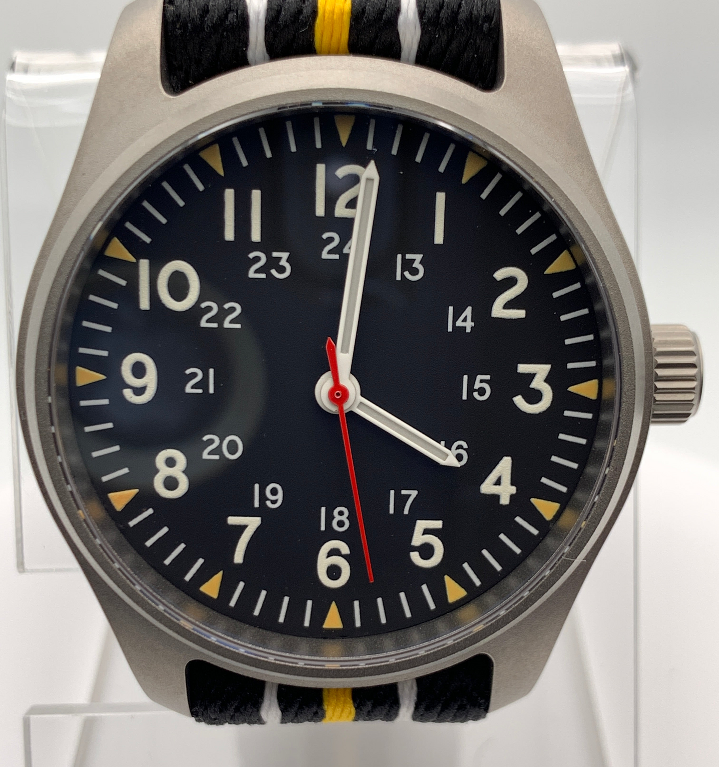 Titanium Field Watch. 39mm. Miyota 2039 Quartz.