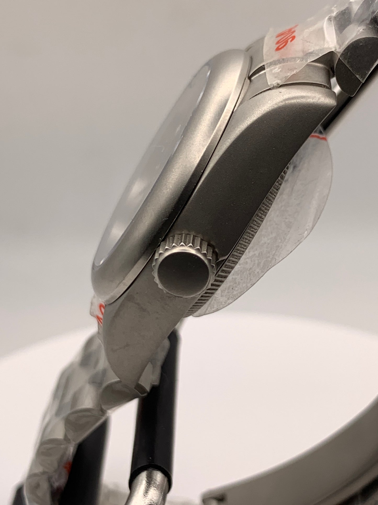 Microcosm. 31mm Brushed stainless steel with matching bracelet. Sapphire crystal. Seiko NH05 automatic.