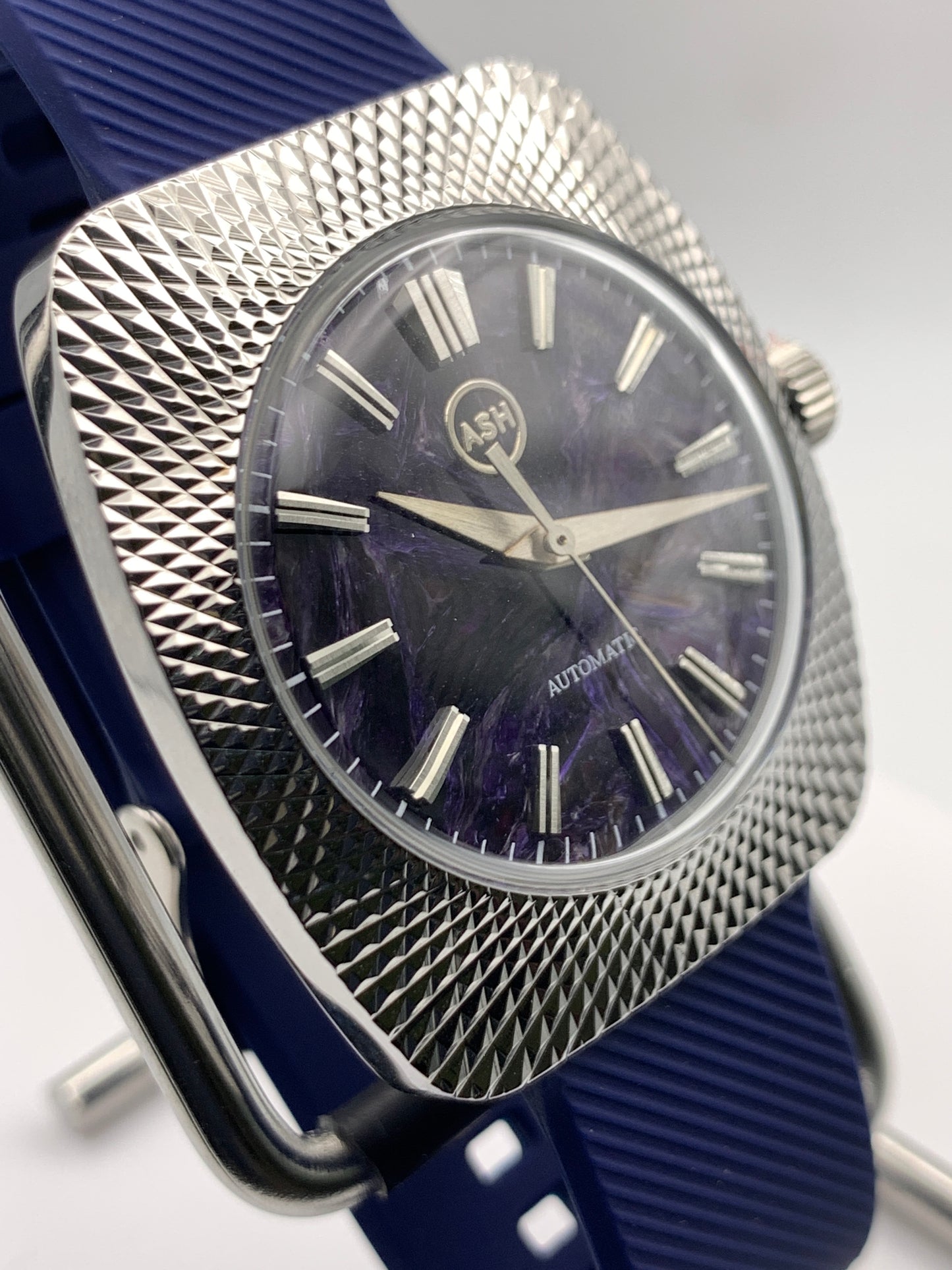 Lily 1.1 - Faceted 37mm stainless steel case. Acrylic domed crystal. Charlotte stone dial.  Seiko NH38.