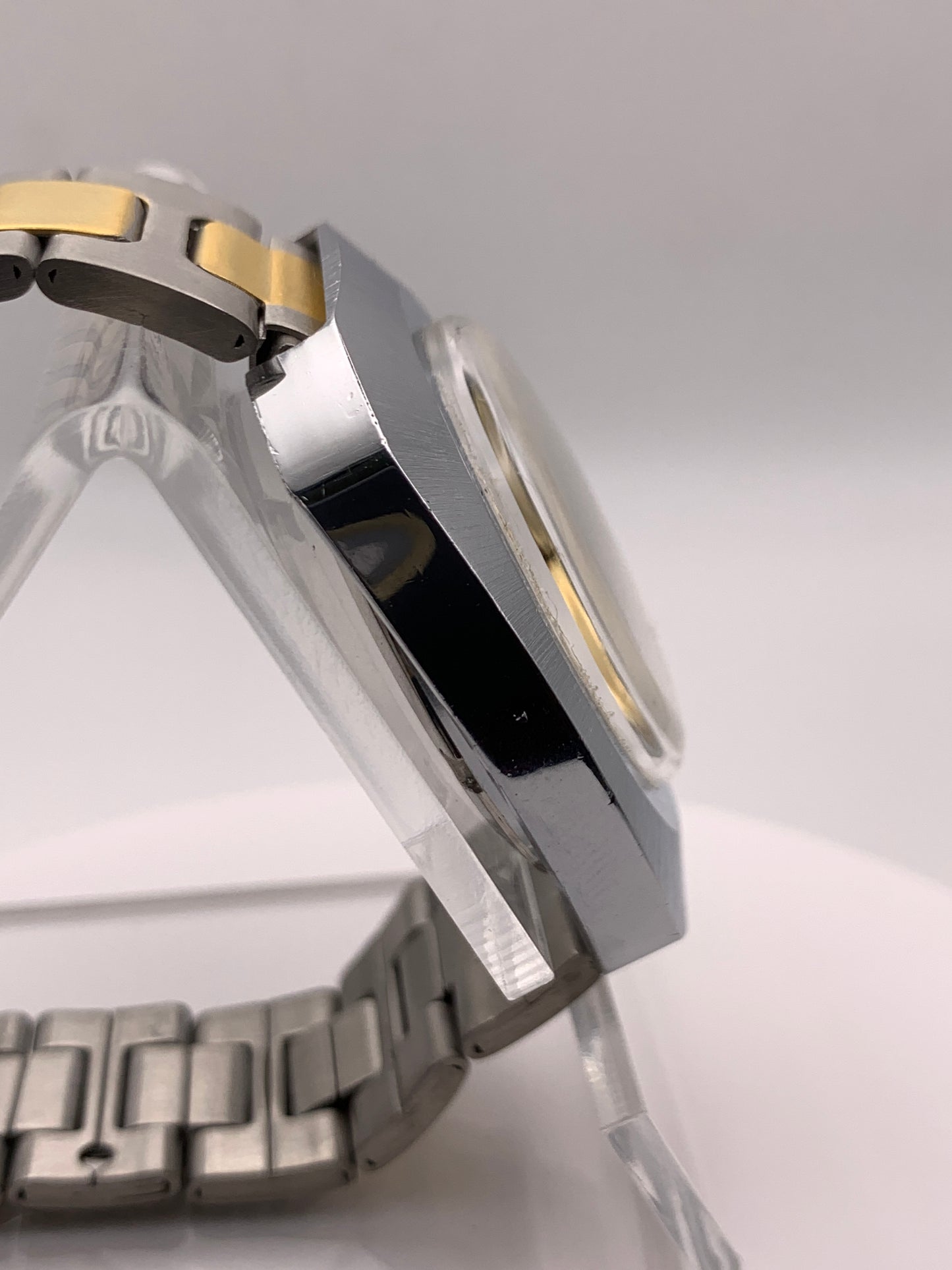 Candle. 39mm vintage case and dial. Acrylic dome crystal. Seiko VH31. Vintage Speidel bracelet.