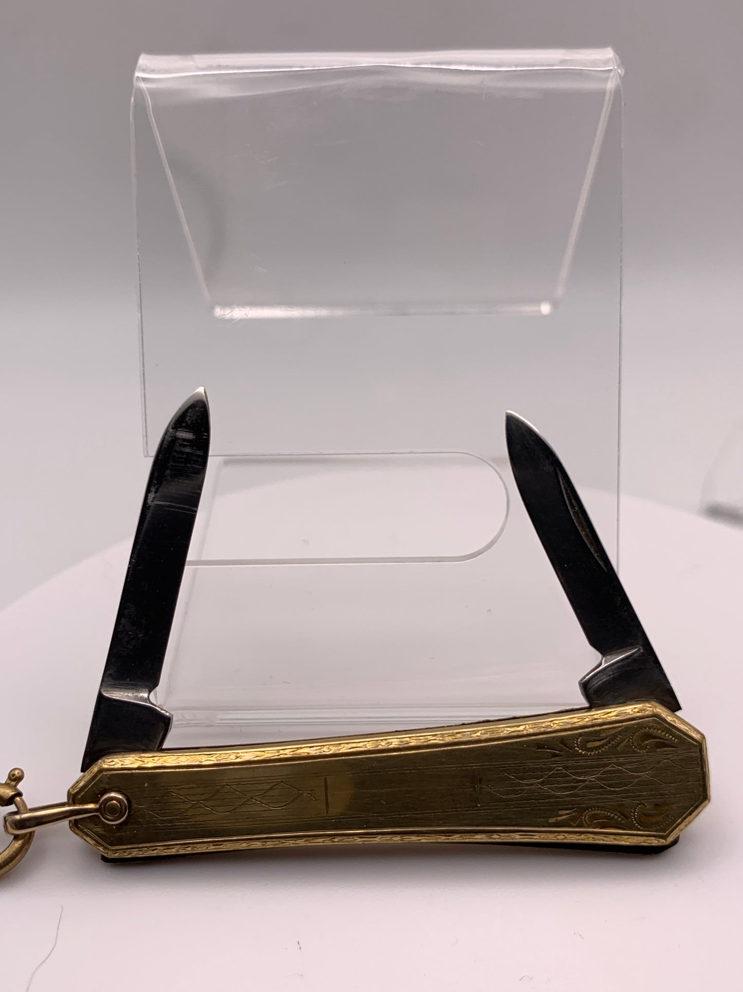 Pencron 44mm Swiss pocket watch. Unitas 6325 hand winding movement. Acrylic dome. Period correct chain and pocket knife.