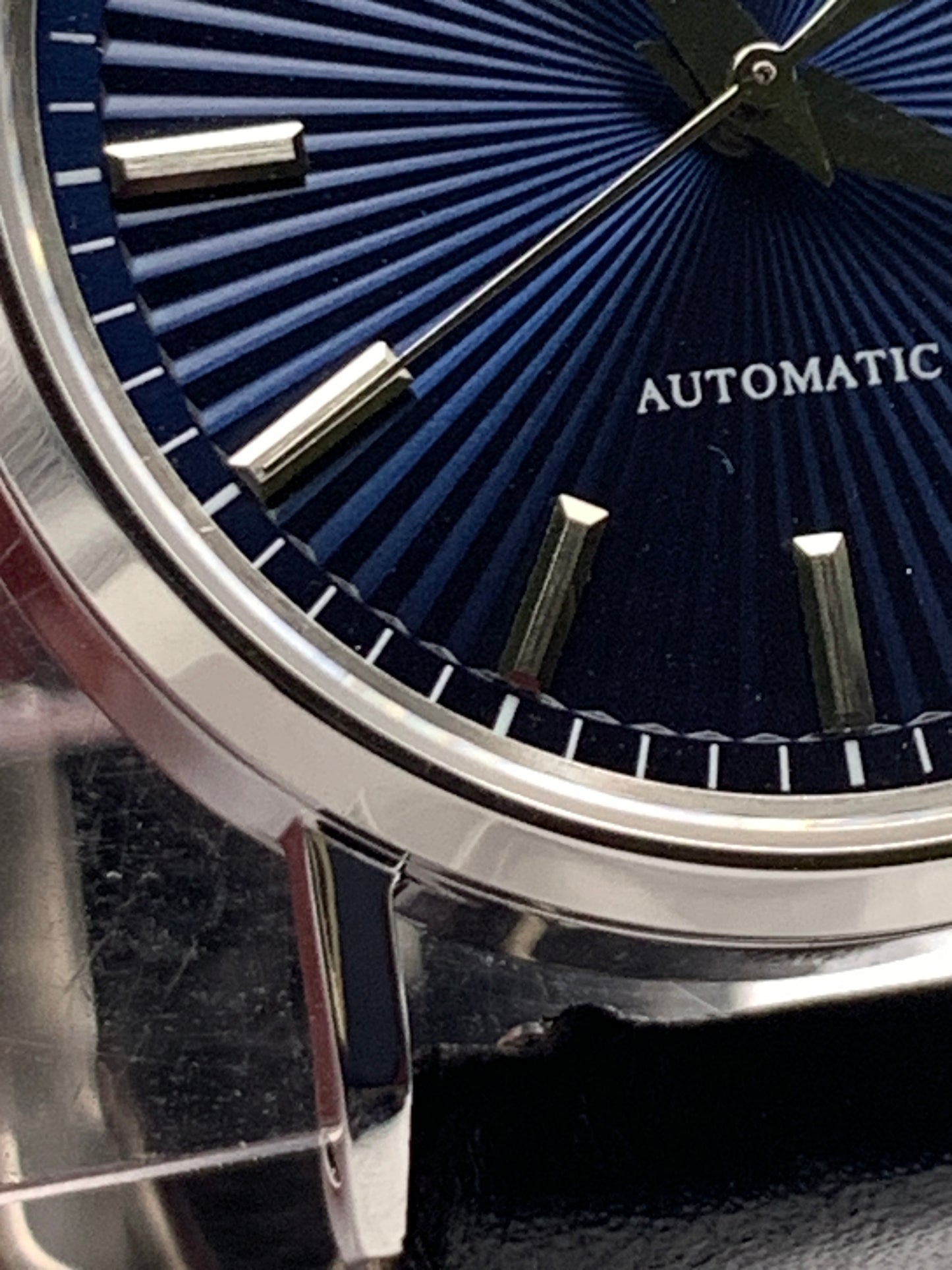 Vanishing Point. 33mm minimalist stainless steel case. Sapphire crystal. Seiko NH35.