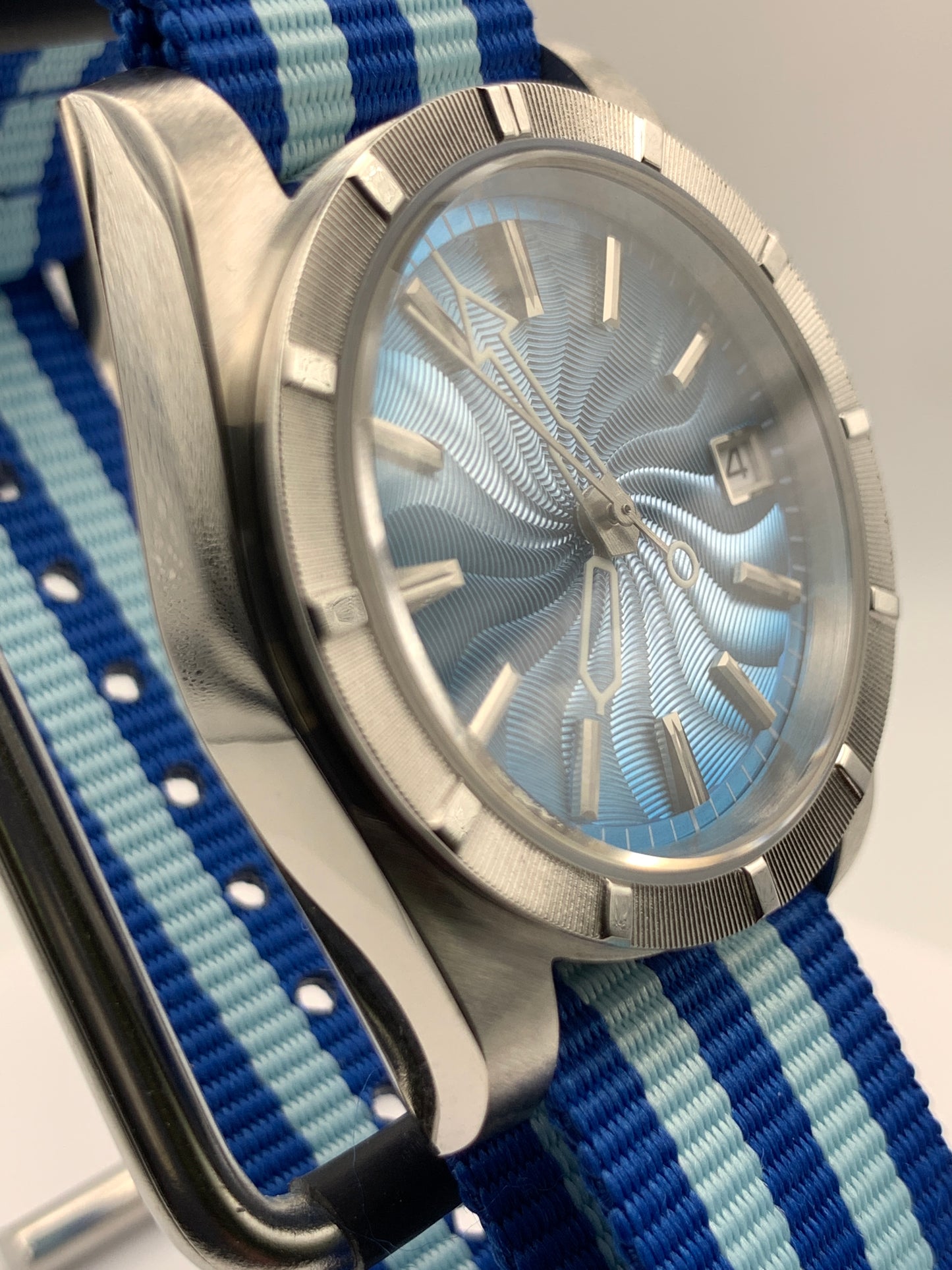 Gyre. 36mm ‘Engine Turned’ stainless steel case. Sapphire crystal. Seiko NH35.