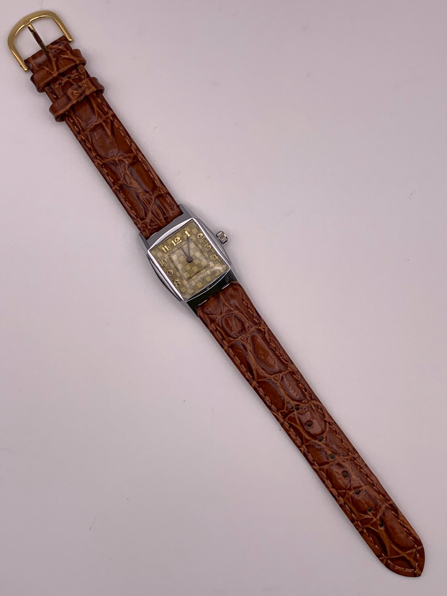 Feather 1.1 Vintage brass case and dial. Acrylic crystal. Miyota 2036 quartz movement.
