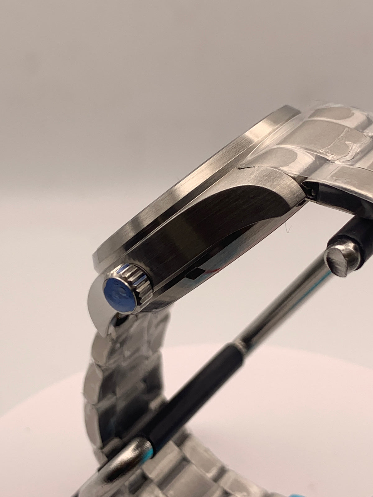 KLJ Custom - 39mm Brushed stainless steel. Sapphire crystal.  Seiko NH38.