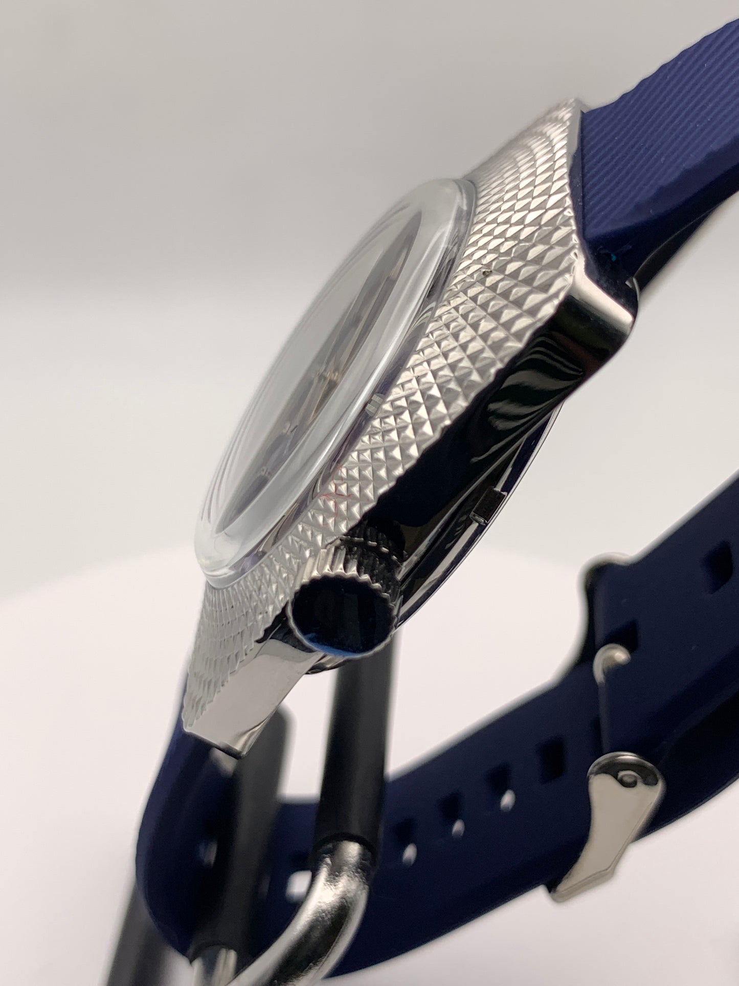 Lily 1.1 - Faceted 37mm stainless steel case. Acrylic domed crystal. Charlotte stone dial.  Seiko NH38.