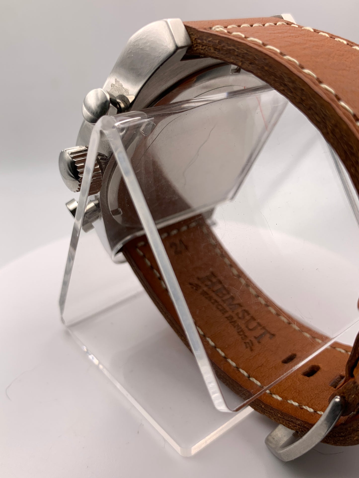Machine Head. 46mm Stainless steel chronograph. K-1 glass crystal. Miyota 0S00 quartz movement.