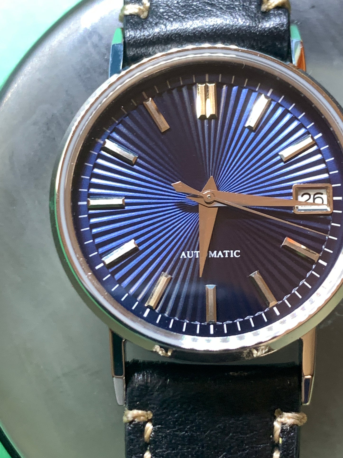 Vanishing Point. 33mm minimalist stainless steel case. Sapphire crystal. Seiko NH35.
