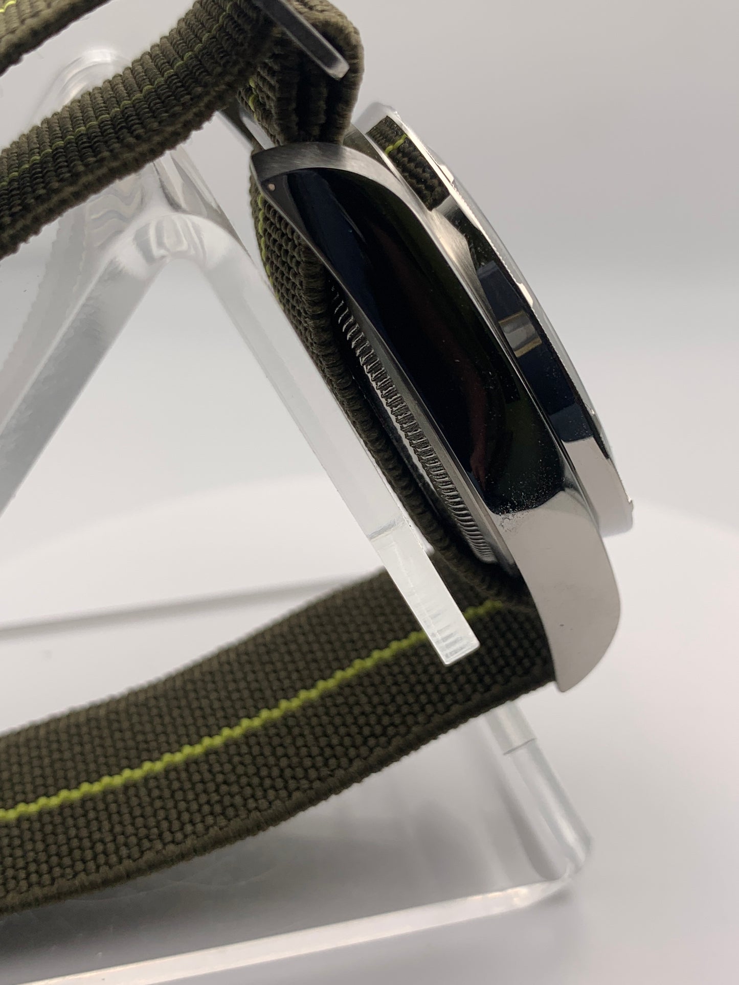 Moss Man. 38mm Engine turned stainless steel case. Sapphire crystal. Seiko NH38.