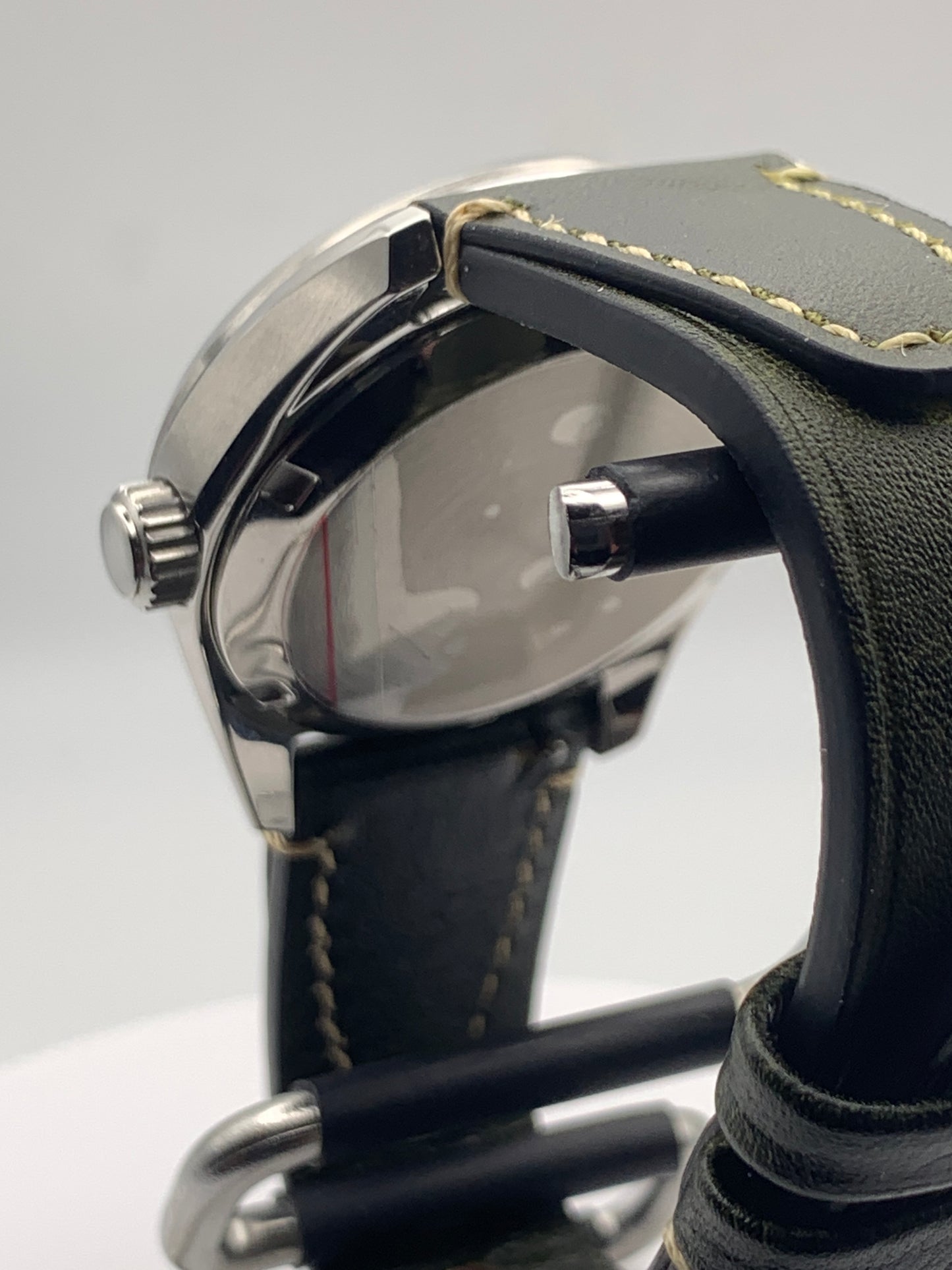 Mustachio. 38mm Stainless steel.  Sapphire crystal with AR. Seiko NH38.