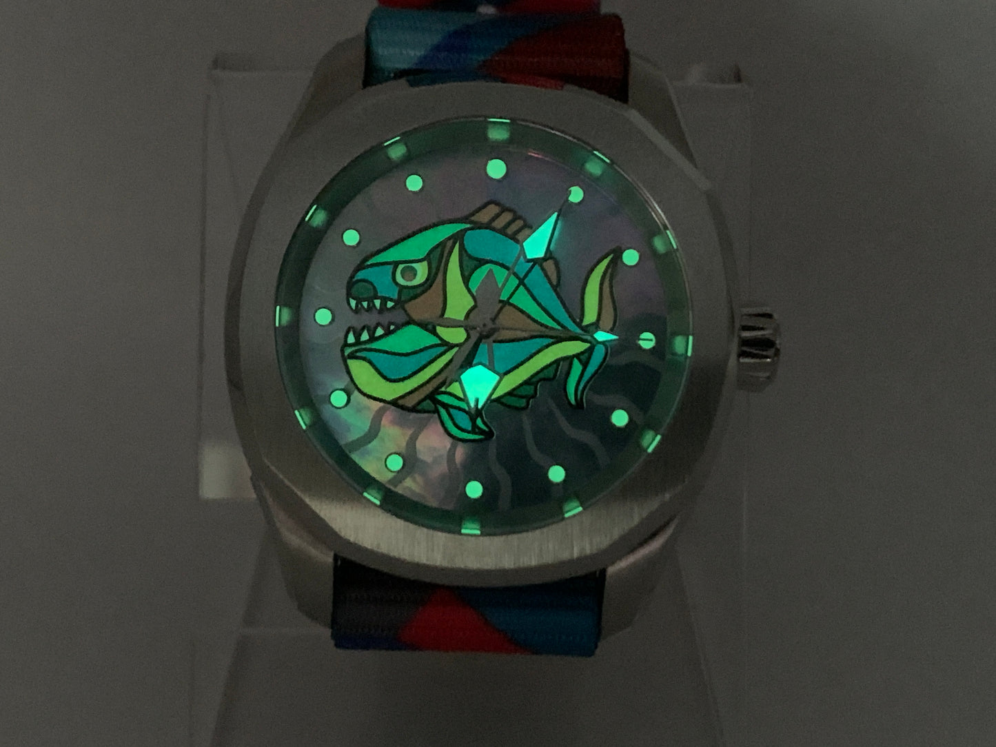 Pygocentrus. 38mm Stainless steel. Sapphire crystal. Seiko NH38.