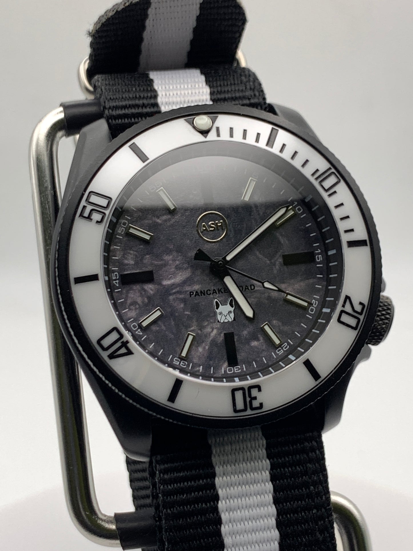 Jason Tribute #3 - 40mm PVD coated stainless steel. Sapphire crystal. Custom dial. Seiko NH38. 5 straps pictured included.