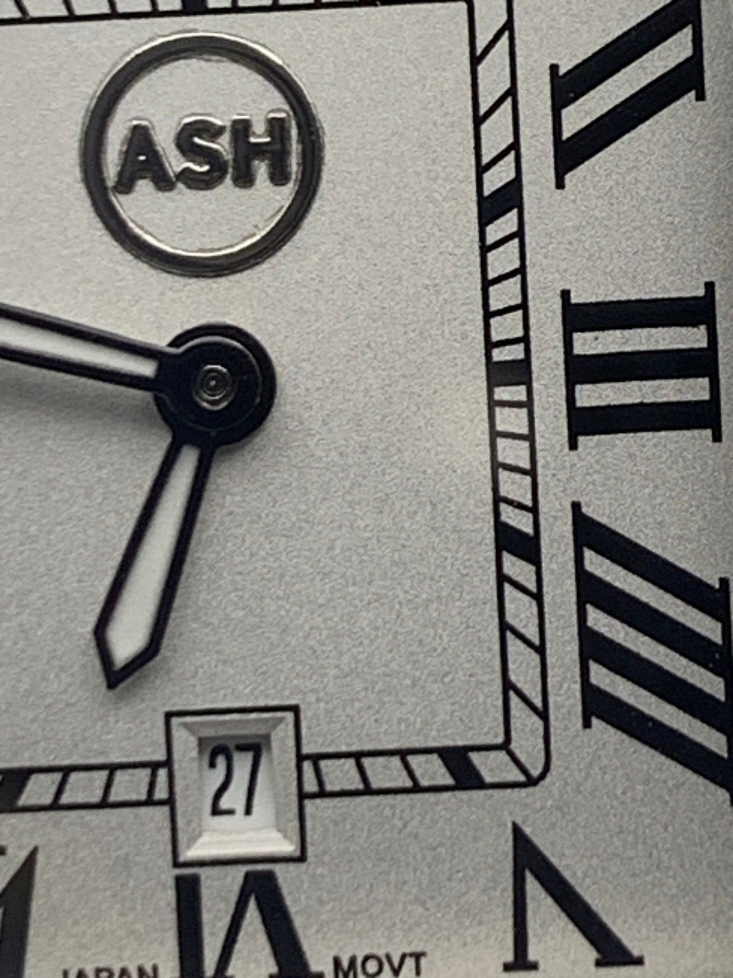 Well Rounded. 8.7mm thick. 26mm stainless steel case. 34mm lug to lug. Seiko VJ24 quartz movement.