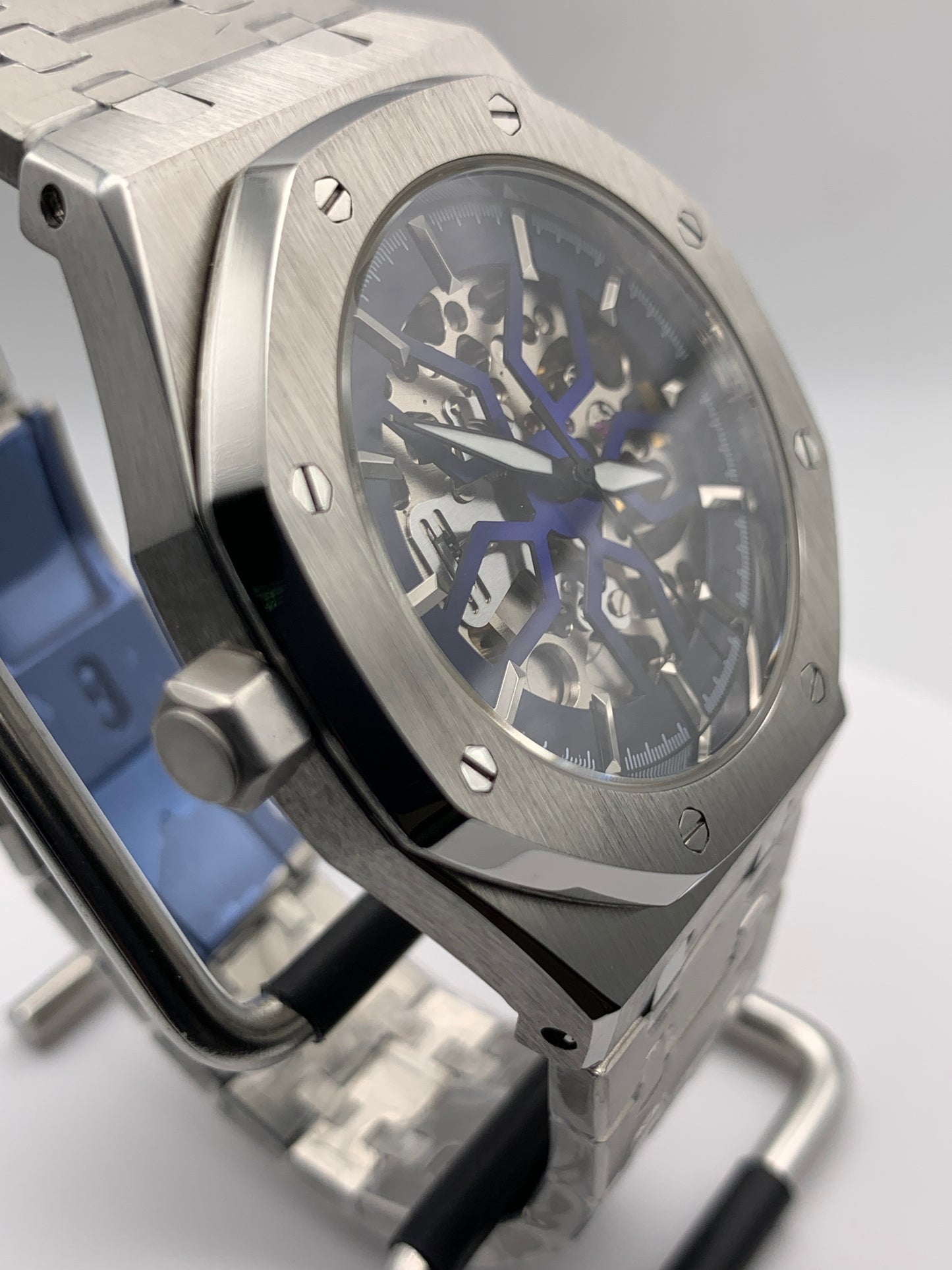 Acorn Lager. 41mm Stainless steel case. Skeleton dial. Seiko NH70 skeleton movement.