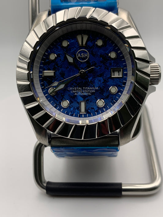 Mariana. 41mm Stainless Steel.  Sapphire crystal. Crystal titanium dial. Seiko NH35.