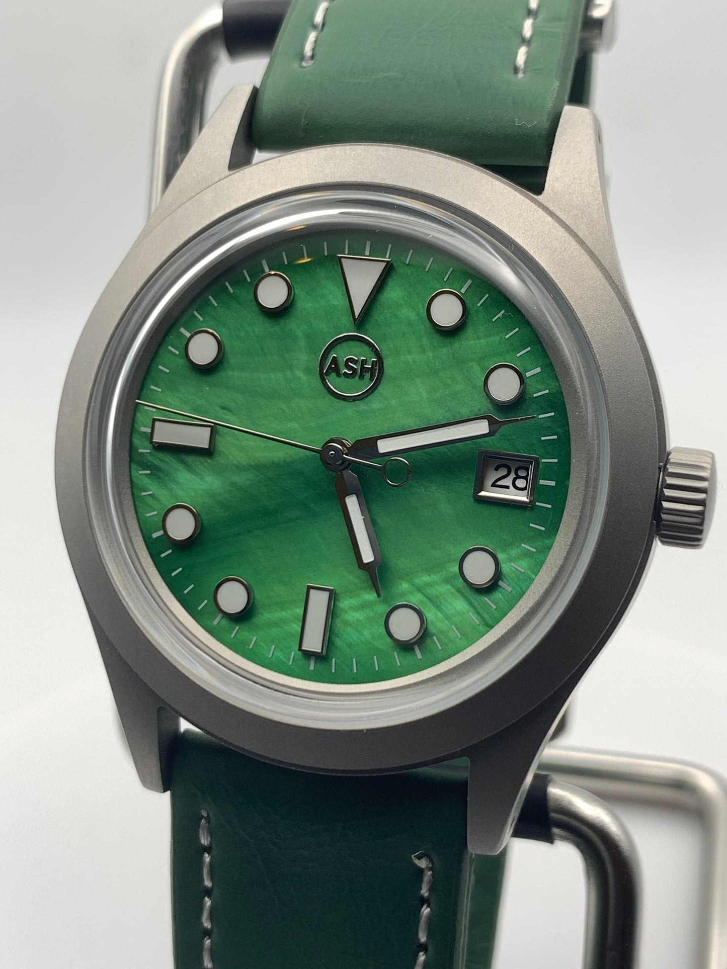 Sprecher. 39mm brushed stainless steel. Double dome sapphire with AR. Seiko NH35.