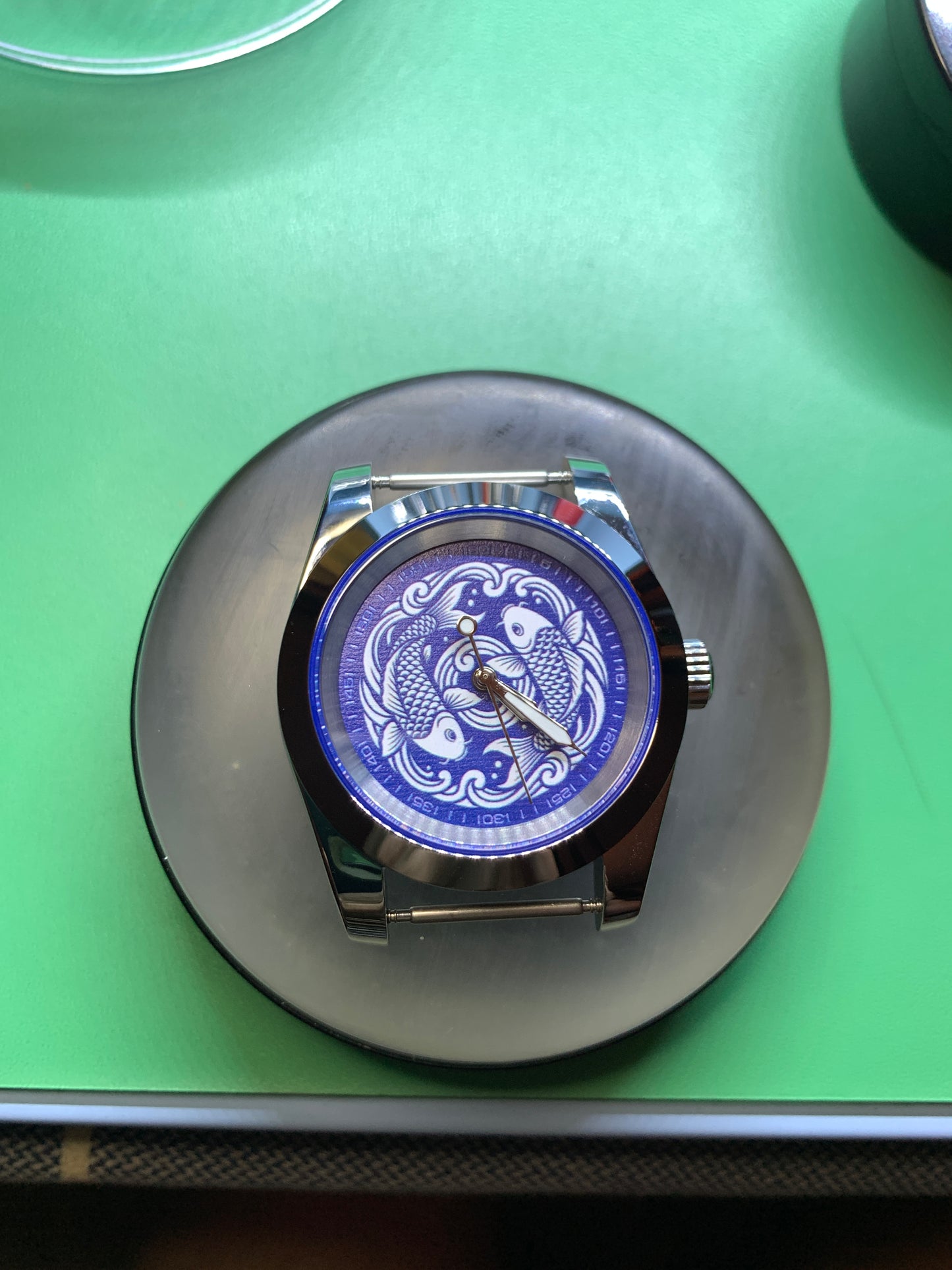 Koi Pond - 38mm stainless steel case. Sapphire crystal. Seiko NH38.