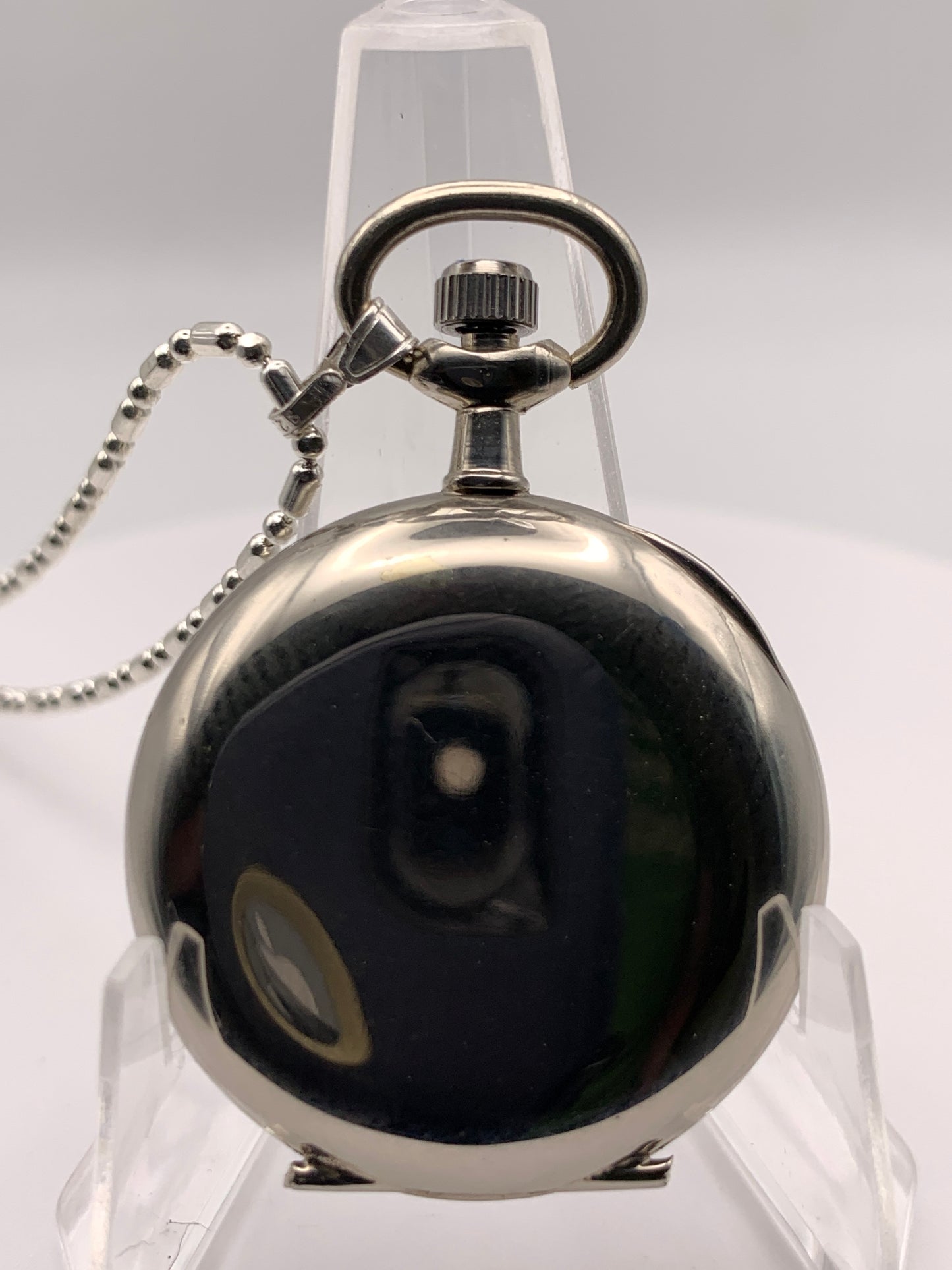 Amuse-bouche III.  Pendant / necklace watch. 30mm Argentan case. Sapphire crystal. Miyota 2036. 24” chain.