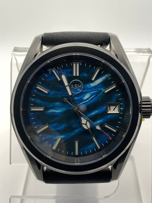Black Blue White Abstract Sport Watch