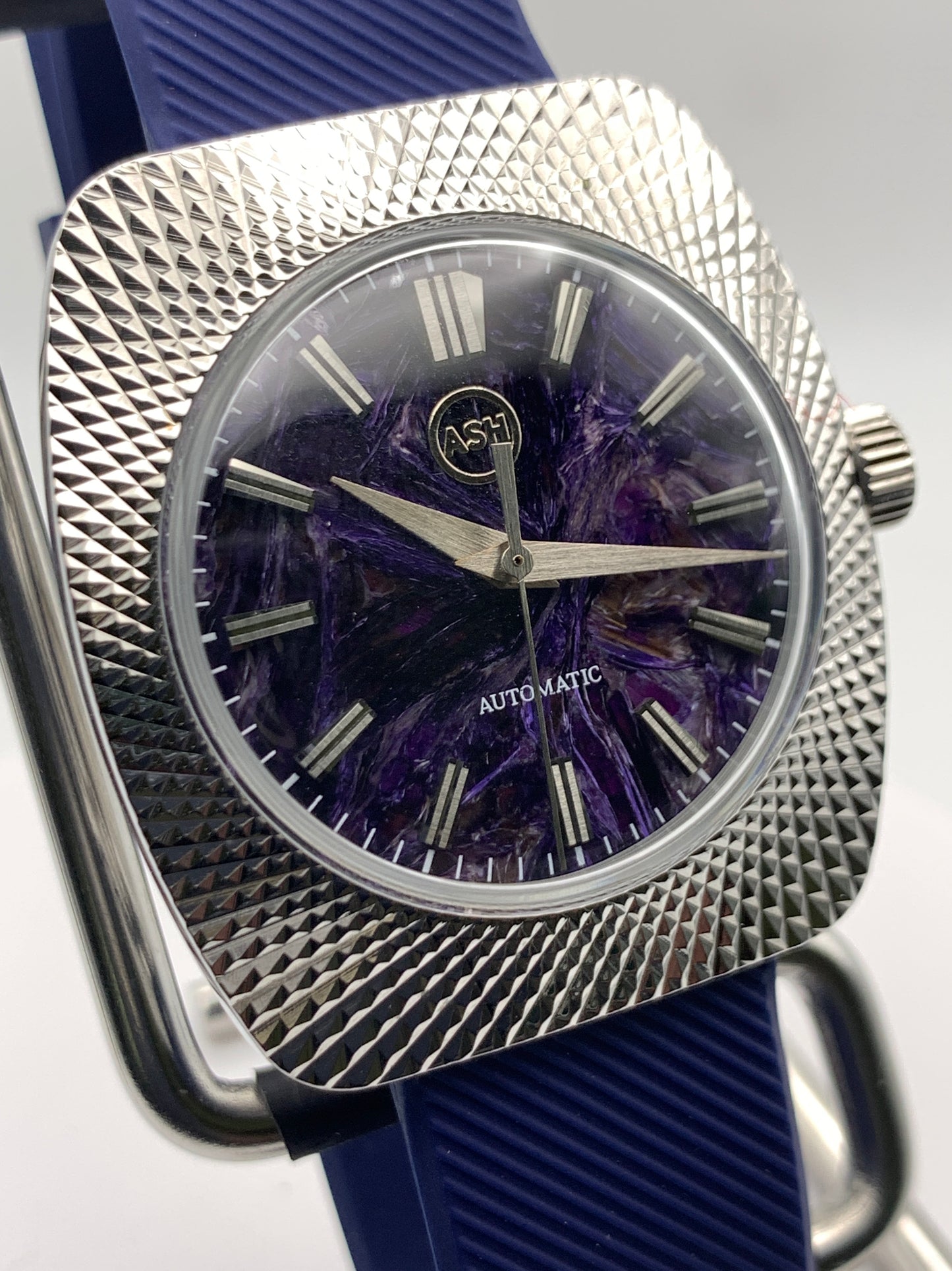 Lily 1.1 - Faceted 37mm stainless steel case. Acrylic domed crystal. Charlotte stone dial.  Seiko NH38.