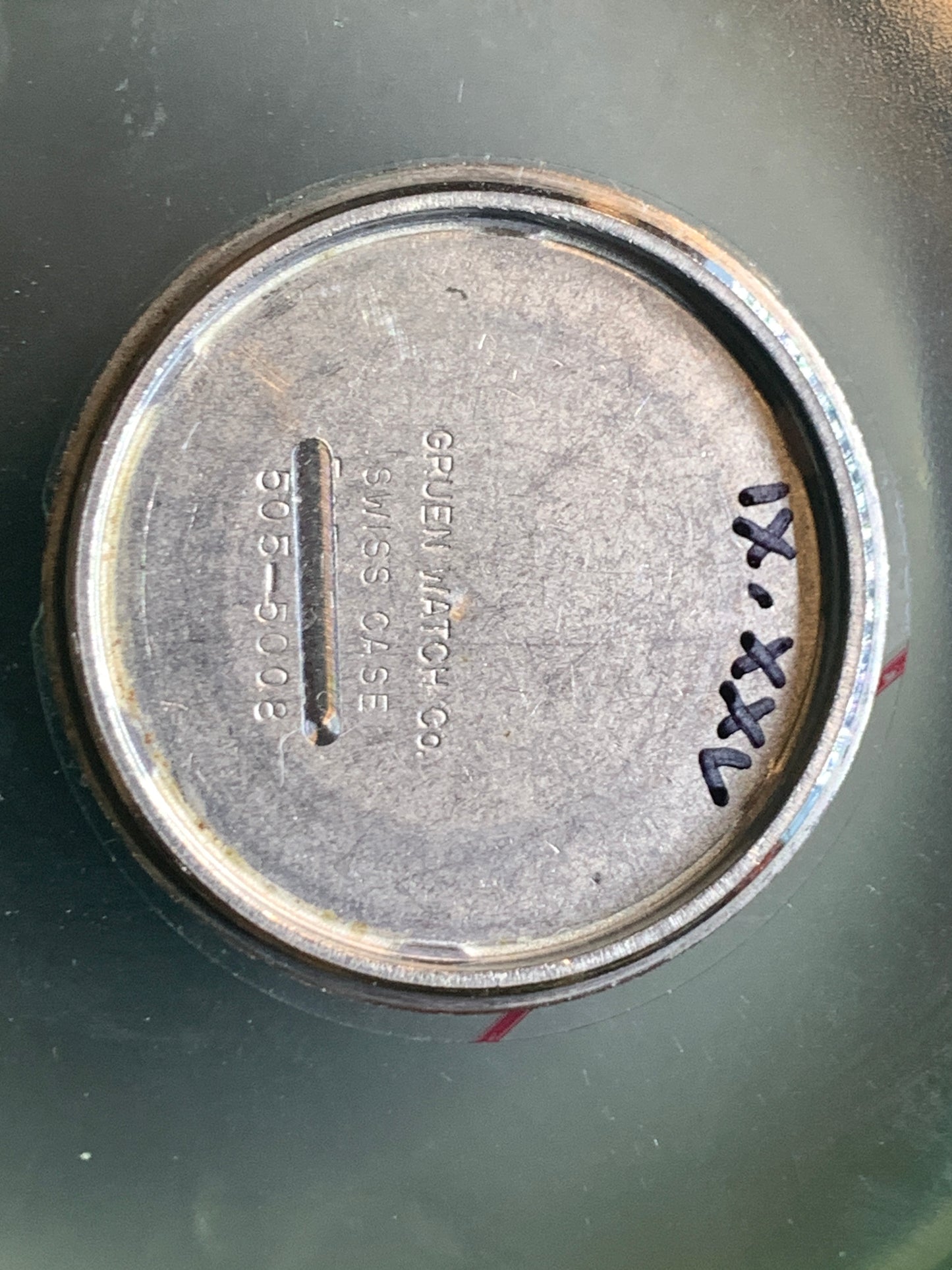 NOS 37mm Gruen Case and Dial. 2 Rubber straps included.