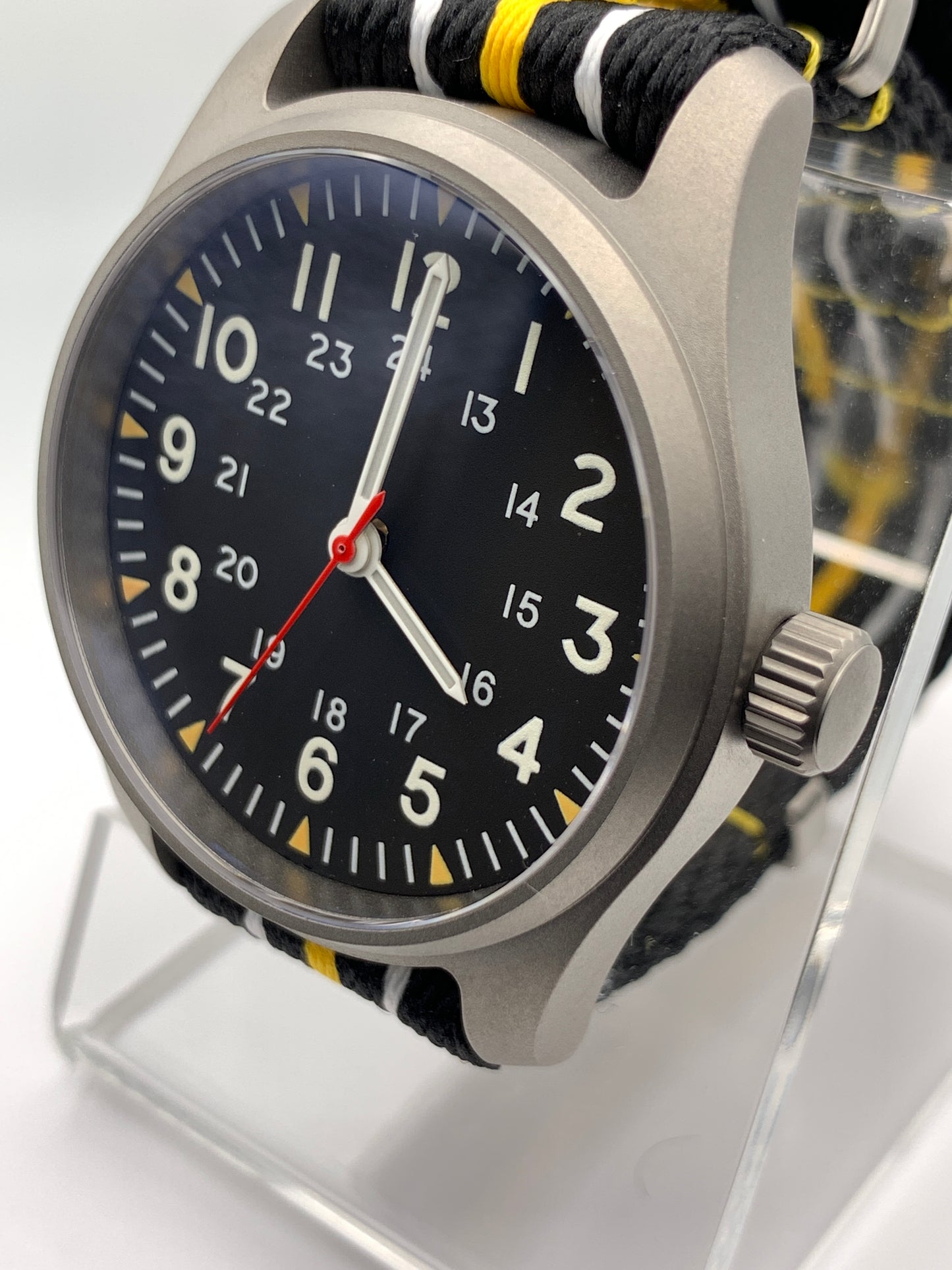 Titanium Field Watch. 39mm. Miyota 2039 Quartz.