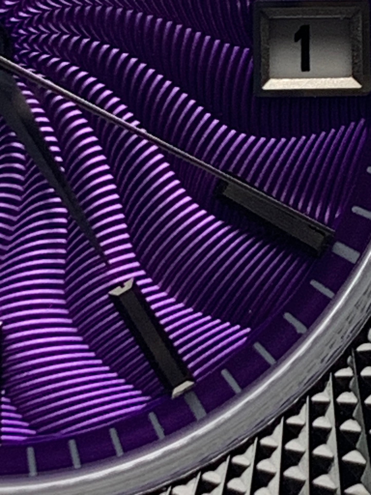 Purple Reign. 37mm faceted case. Acrylic dome crystal. Seiko NH35.
