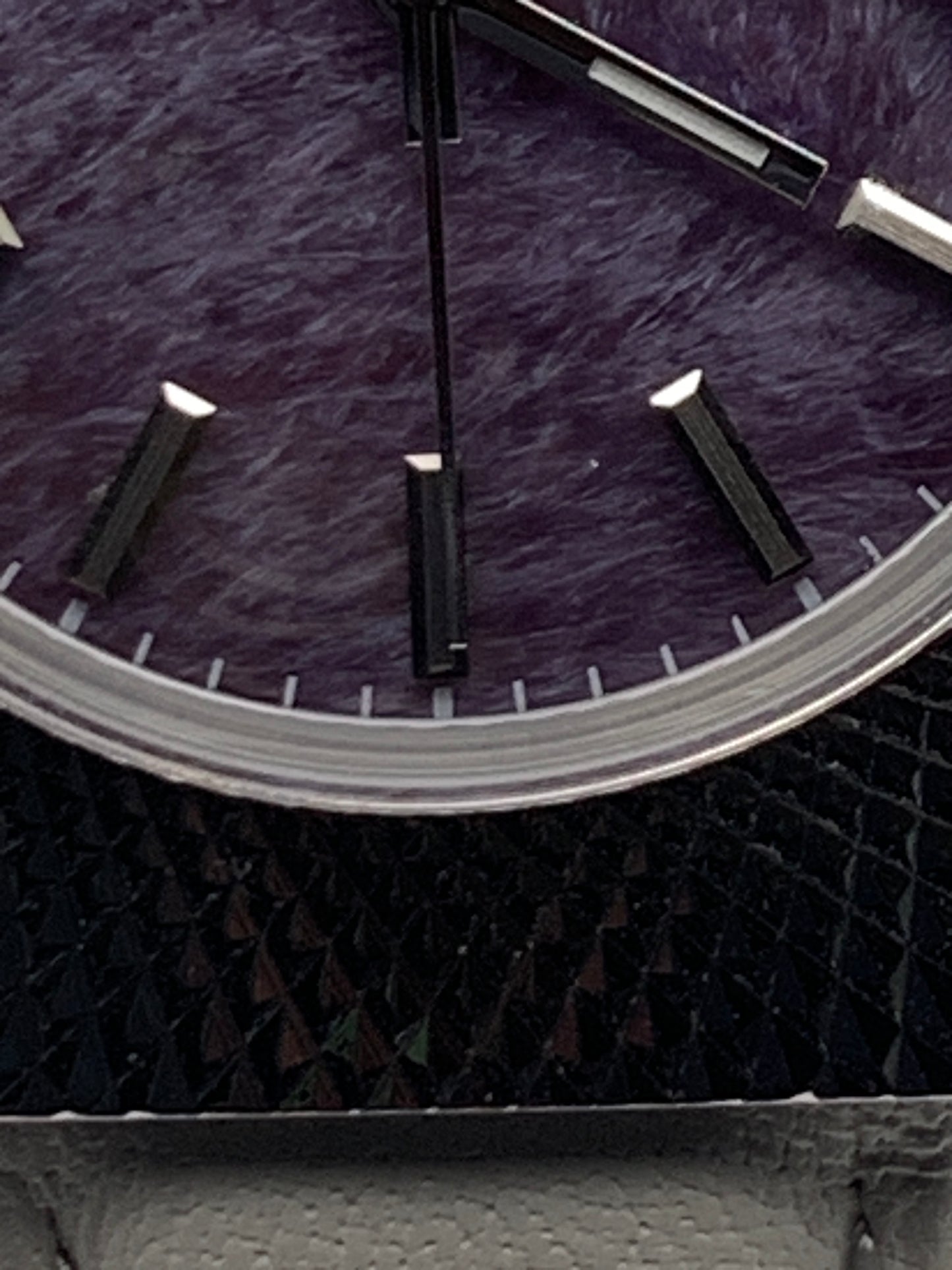 Lily. Faceted 37mm stainless steel case. Acrylic domed crystal. Charlotte stone dial.  Seiko VH31 mecha-quartz.