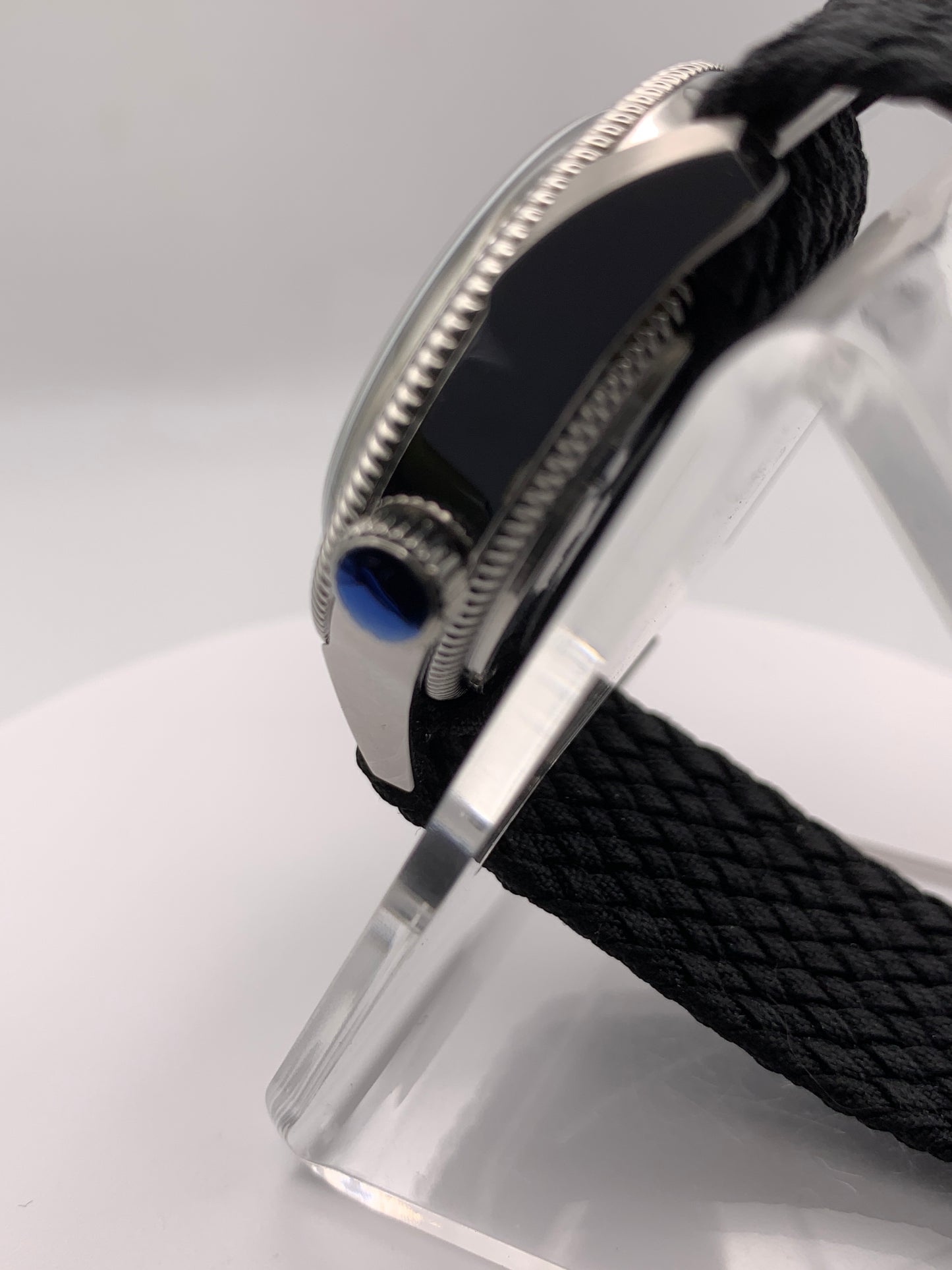 Homesick. 39mm Coin edged stainless steel case. Tobacco sunburst figured dial. AR coated domed mineral glass crystal. Seiko NH35 automatic movement.