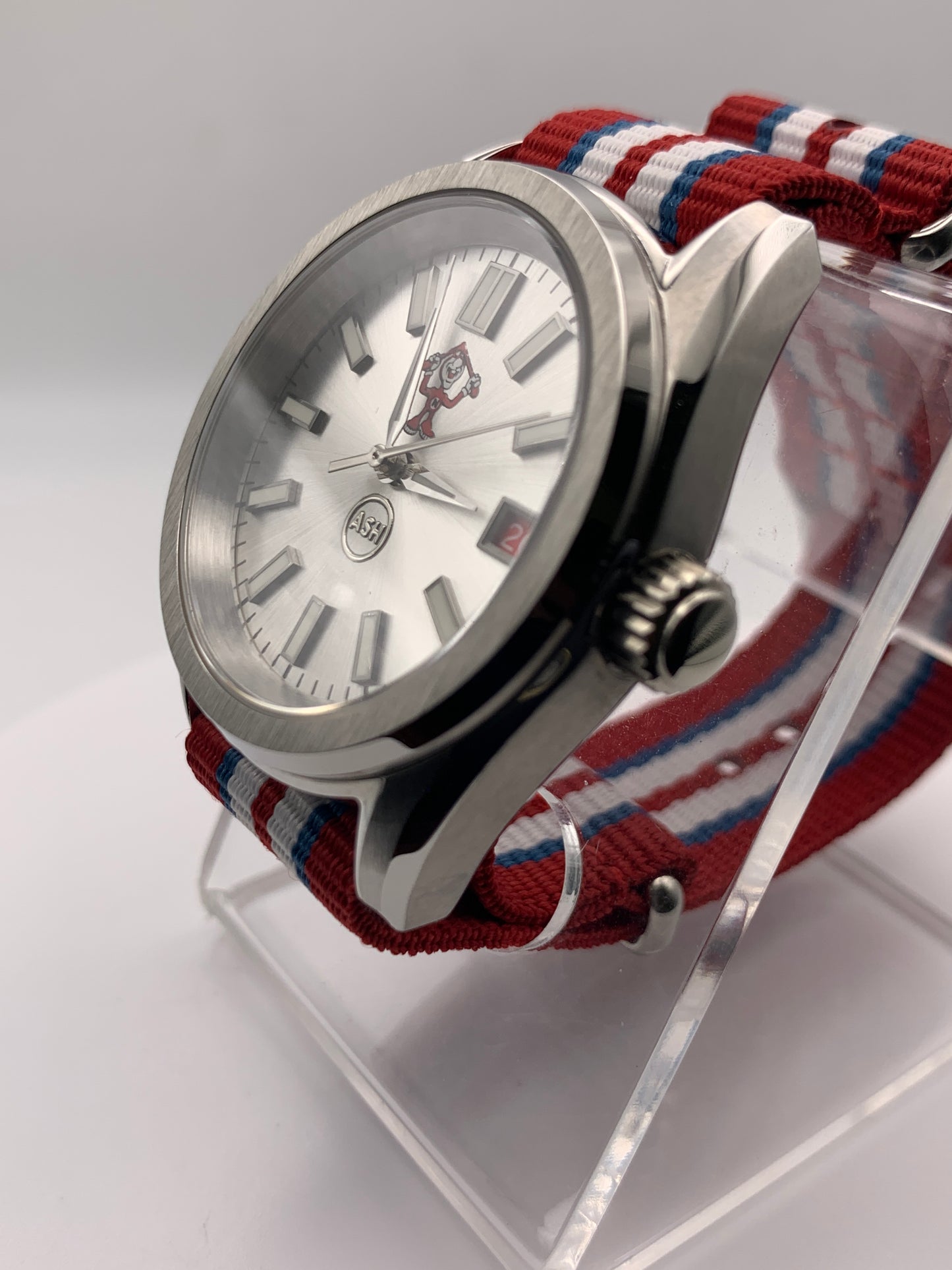 Best Avoided.  39mm Stainless steel. Sapphire crystal. Seiko NH35 with red date wheel. Mischief.
