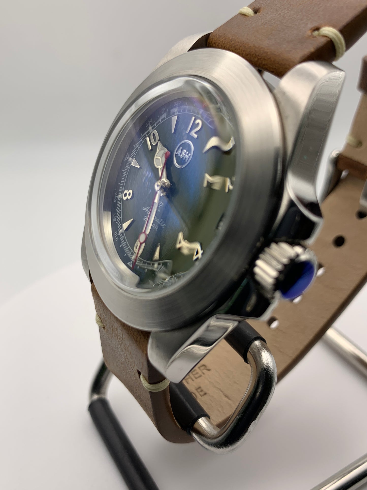 Skillset. Client custom. 40mm Brushed stainless steel case. Double dome mineral glass with AR. Seiko NH35.