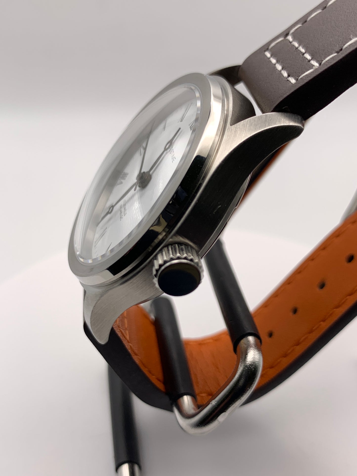 Majestime pocket watch conversion. 38mm stainless steel case.  Sapphire crystal.