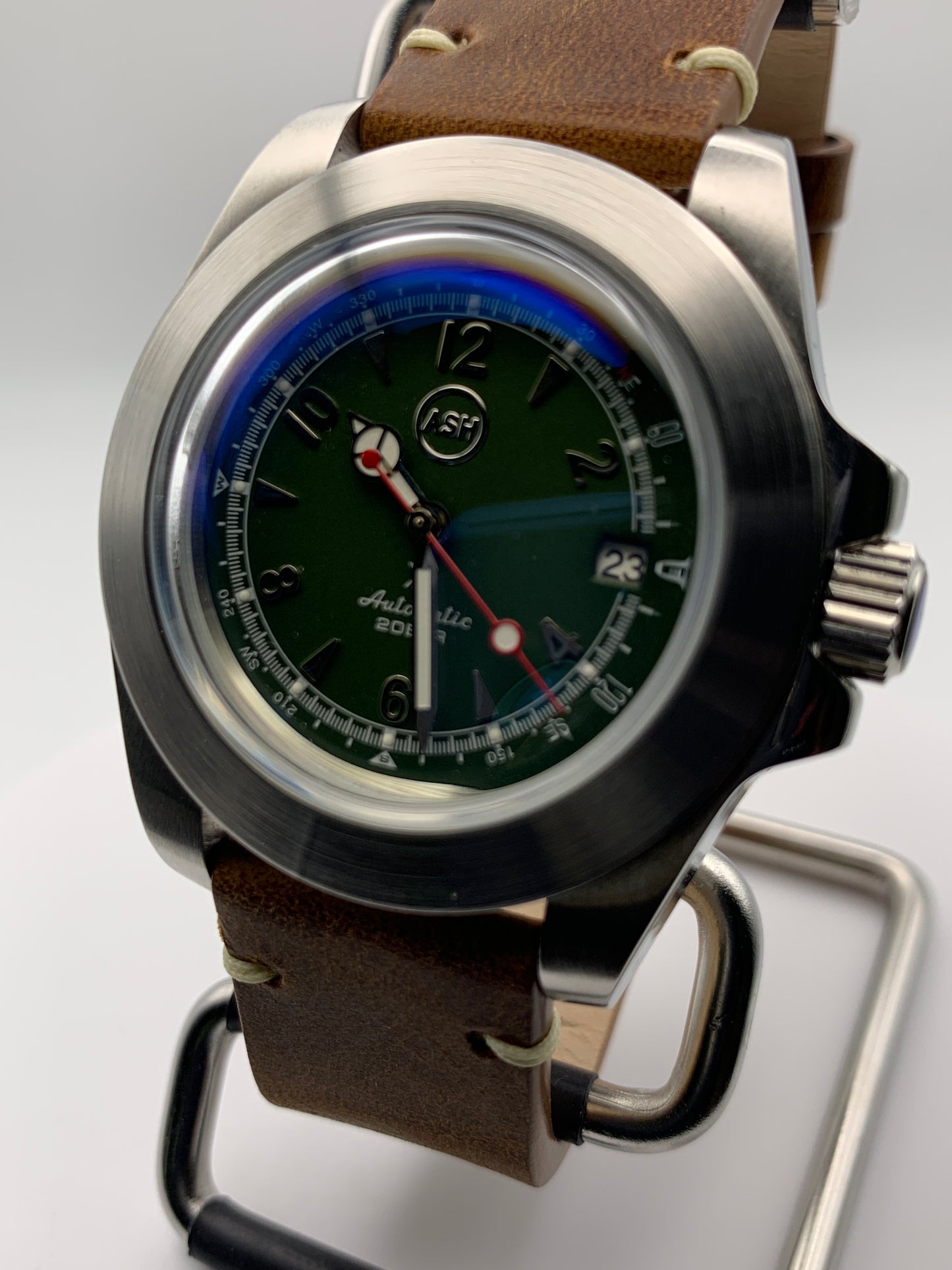 Skillset. Client custom. 40mm Brushed stainless steel case. Double dome mineral glass with AR. Seiko NH35.