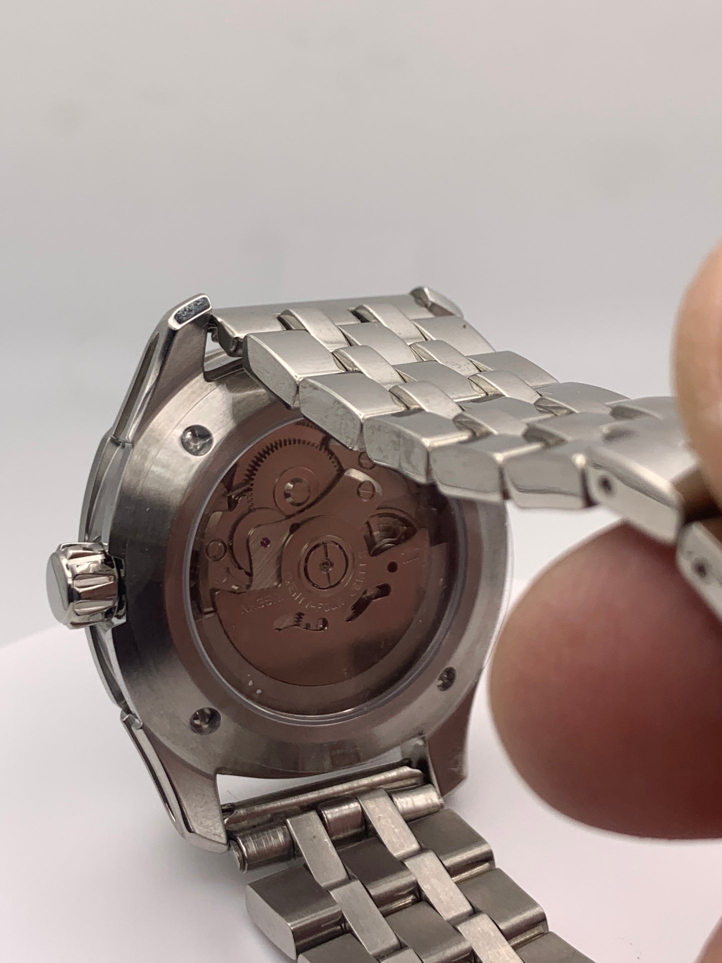 Spectrum. Mosaic mother of pearl dial. 38mm Stainless steel case. Sapphire crystal. NH35 automatic movement.