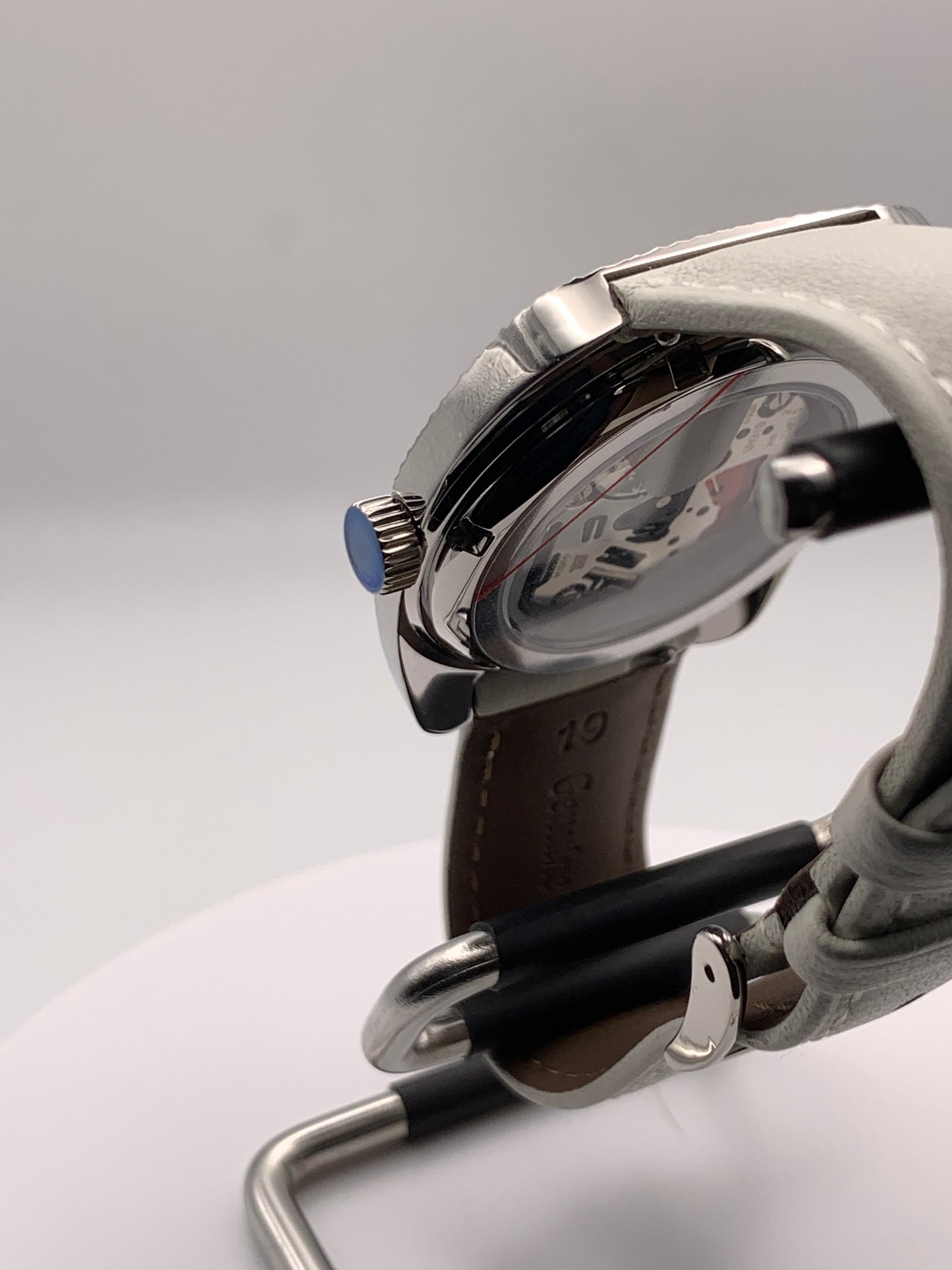Lily. Faceted 37mm stainless steel case. Acrylic domed crystal. Charlotte stone dial.  Seiko VH31 mecha-quartz.