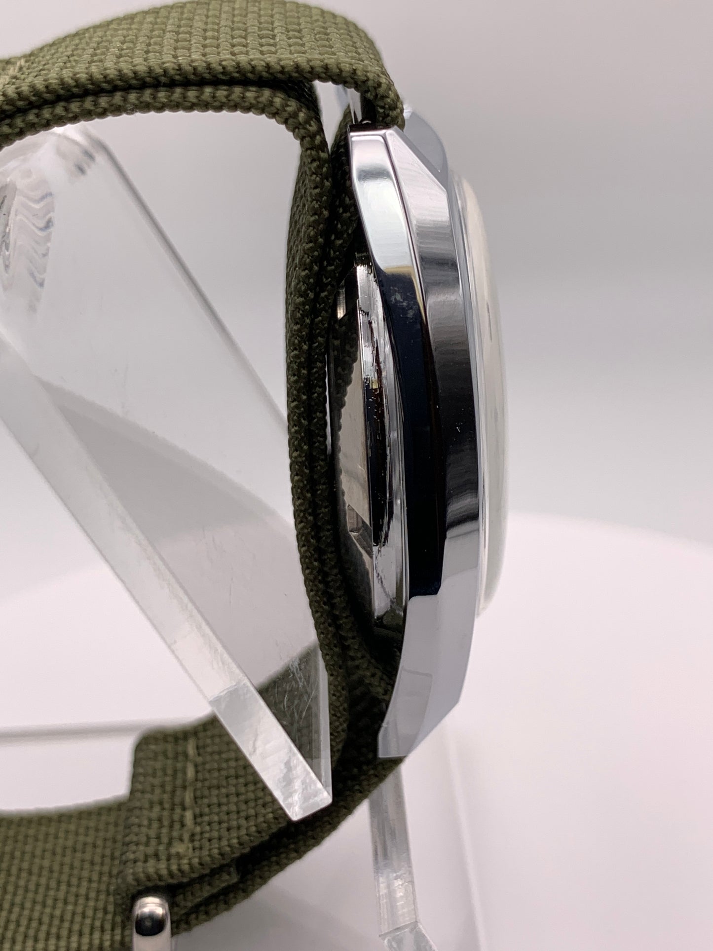 Neo Vintage 36mm field watch. NOS Gruen case. Miyota 2039 quartz.