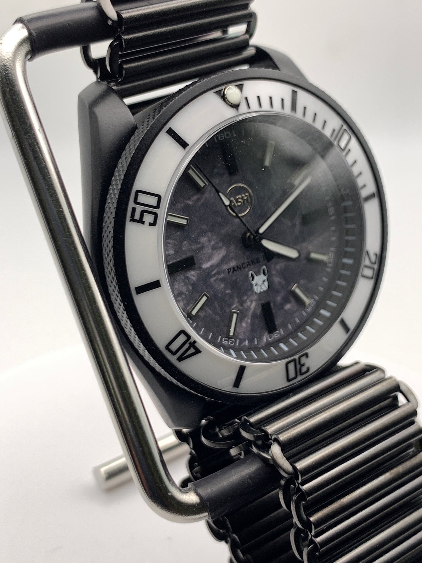 Jason Tribute #4 - 40mm PVD coated stainless steel. Sapphire crystal. Custom dial. Seiko NH38. 5 straps pictured included.