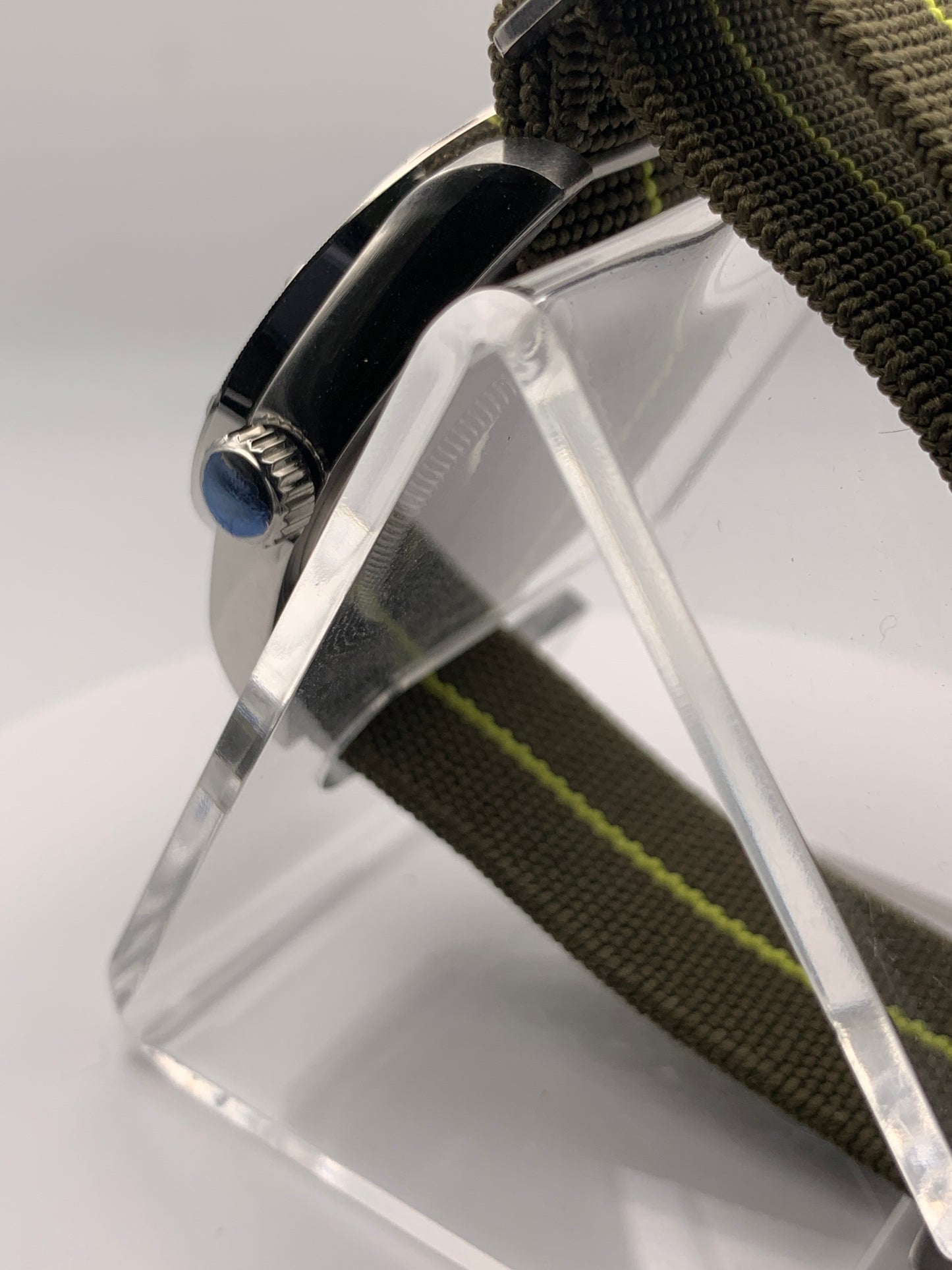 Moss Man. 38mm Engine turned stainless steel case. Sapphire crystal. Seiko NH38.